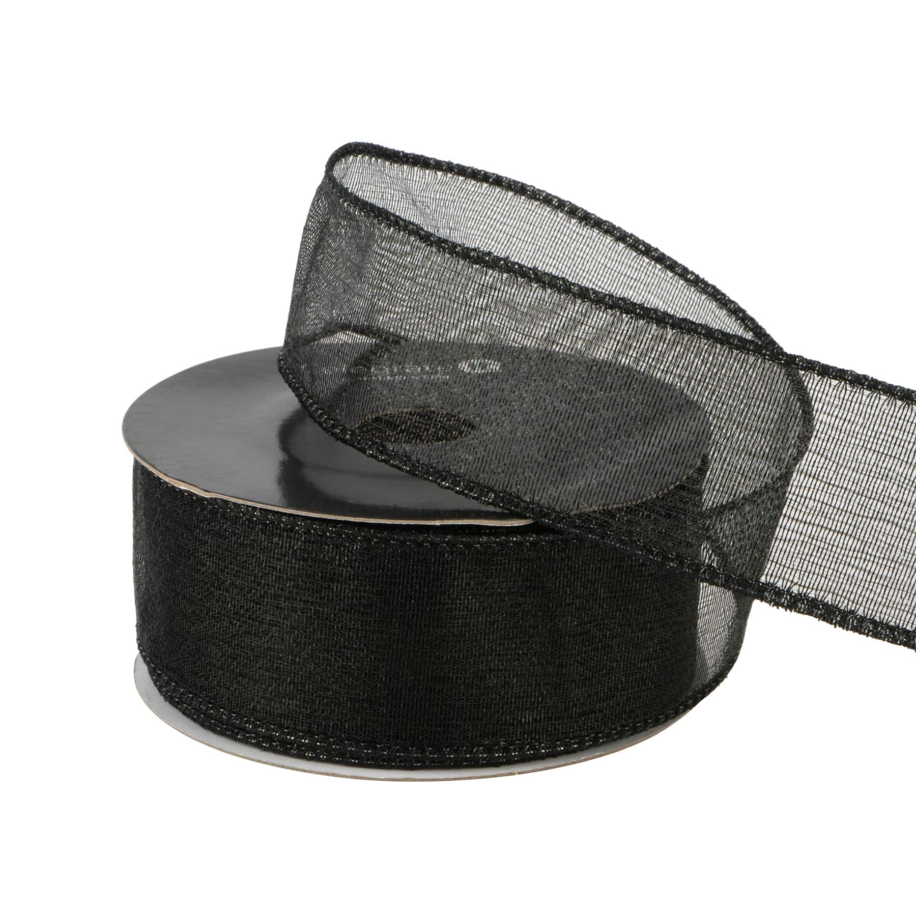 1.5" x 10yd. Black Mesh Wired Ribbon by Celebrate It®