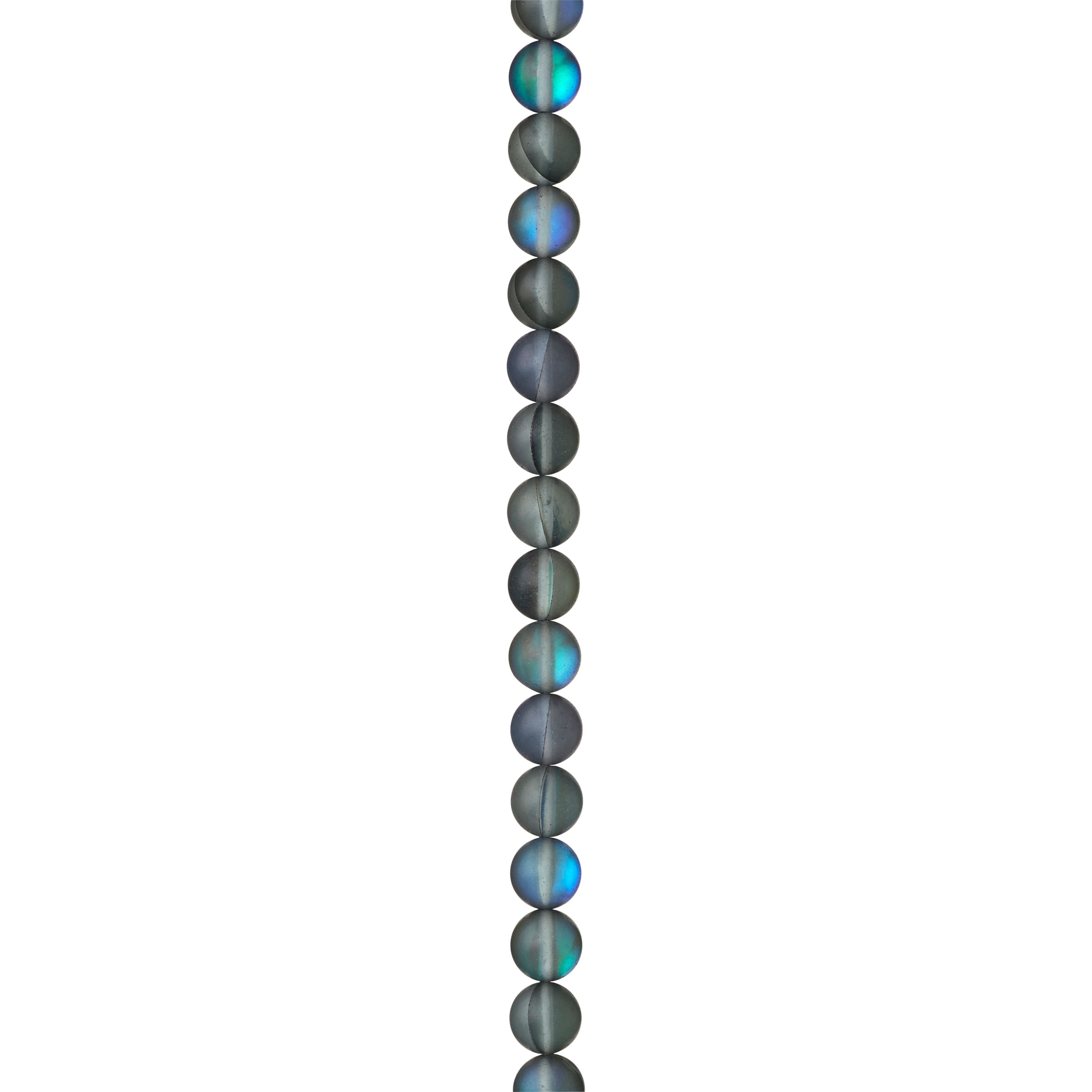 Matte Gray Opal Glass Round Beads, 8mm by Bead Landing™