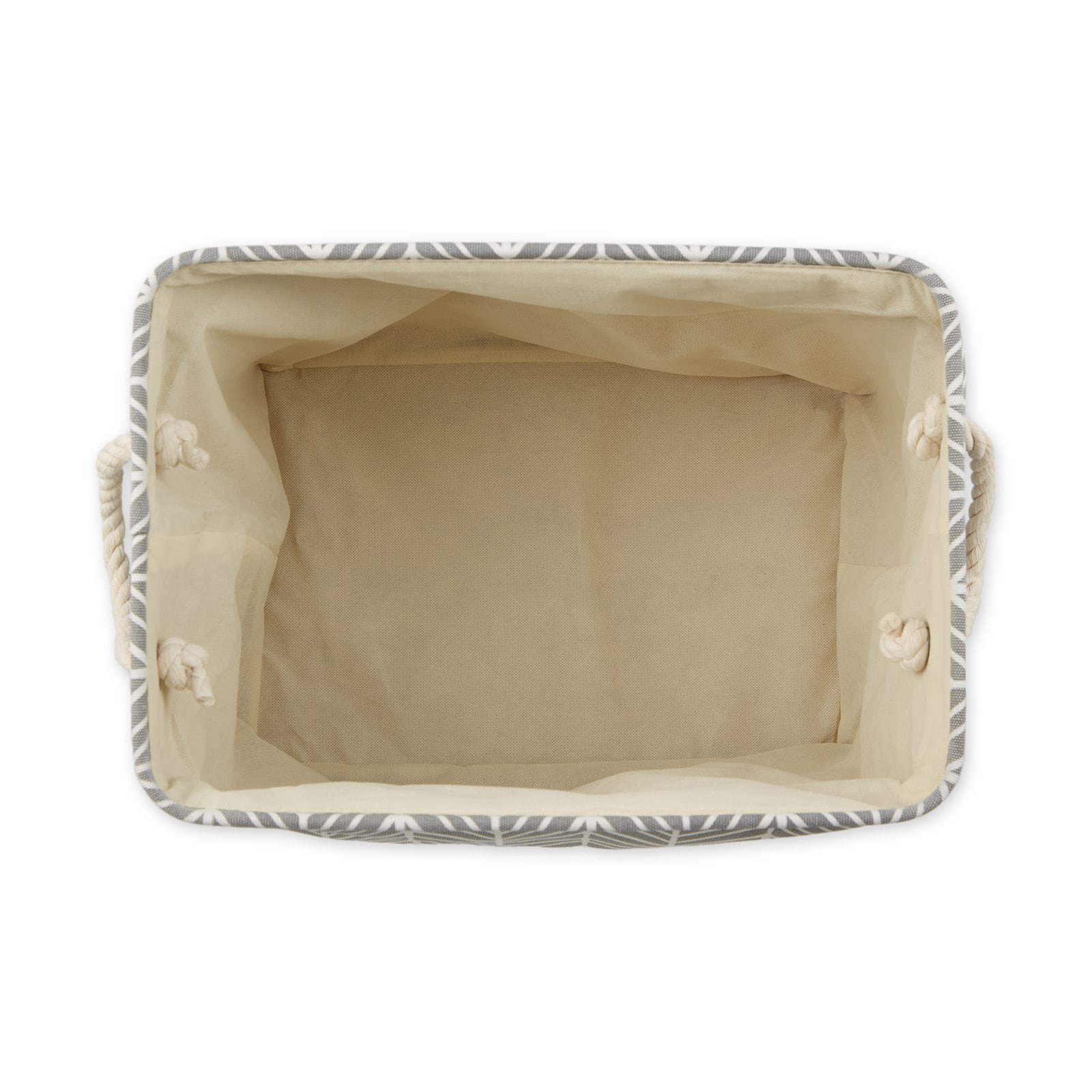 DII® Large Gray Herringbone Rectangle Fabric Bin