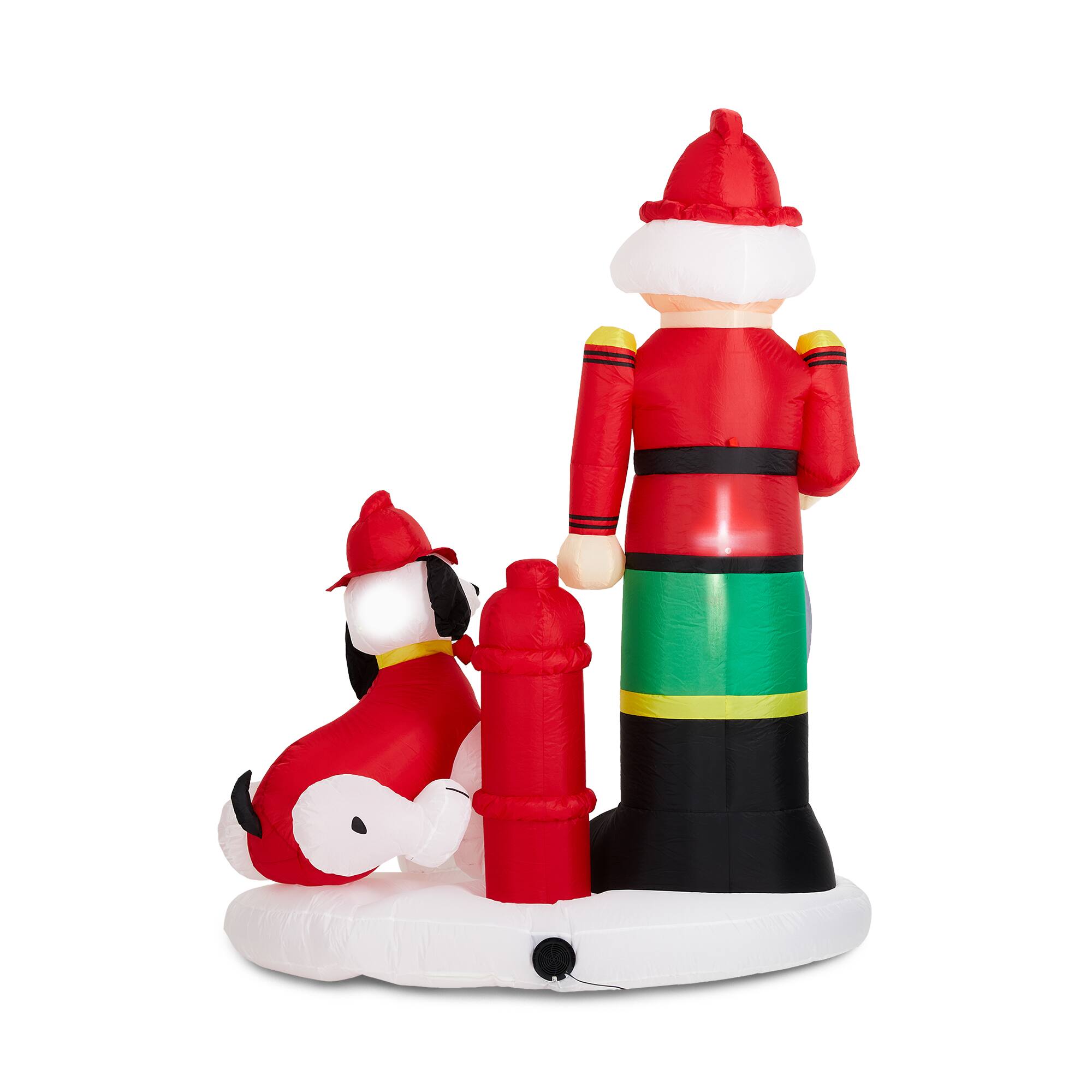 Glitzhome® 7ft. Inflatable Fire Fighter & Puppy Dog With Lights