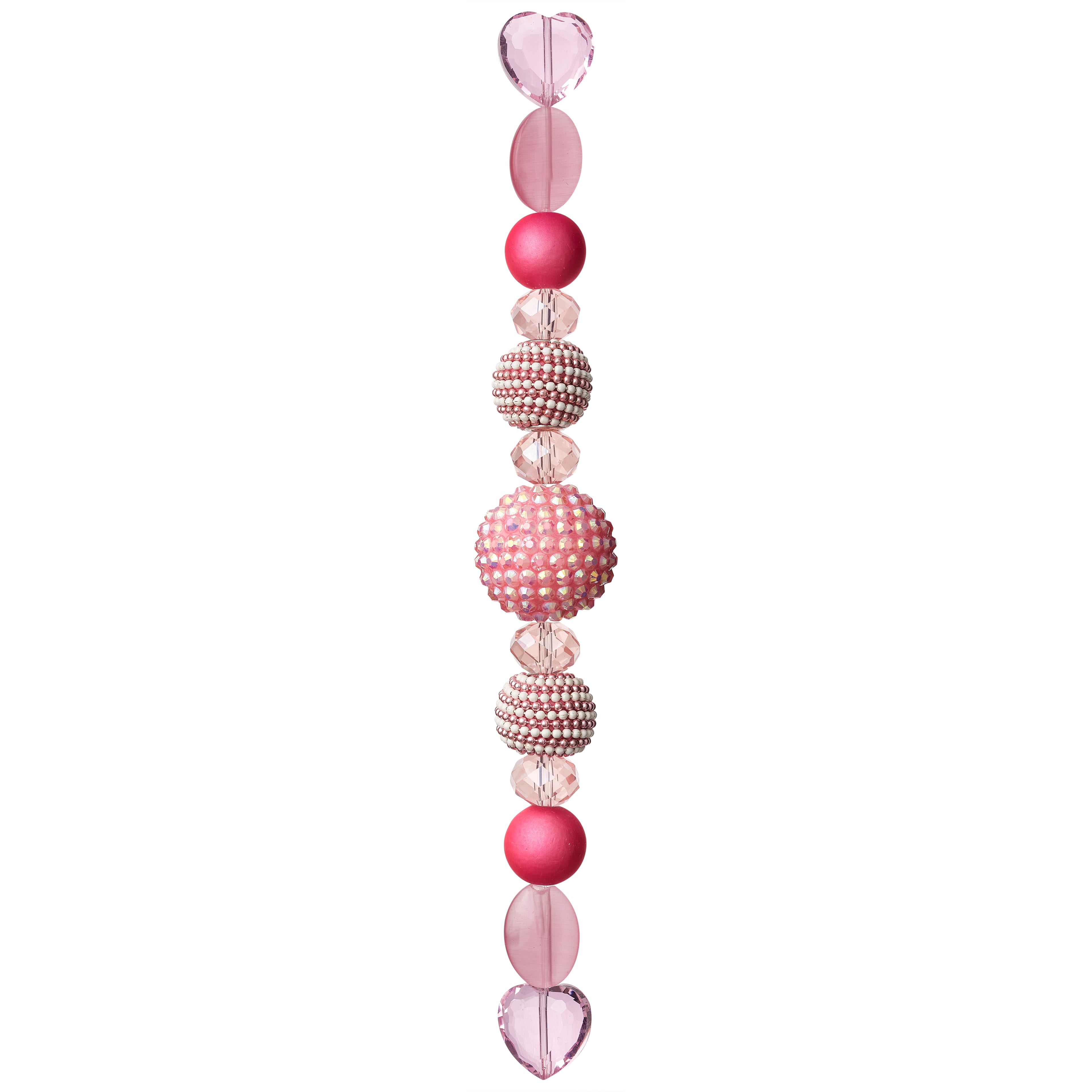 12 Packs: 13 ct. (156 total) Pink Glass & Resin Mixed Beads by Bead Landing™