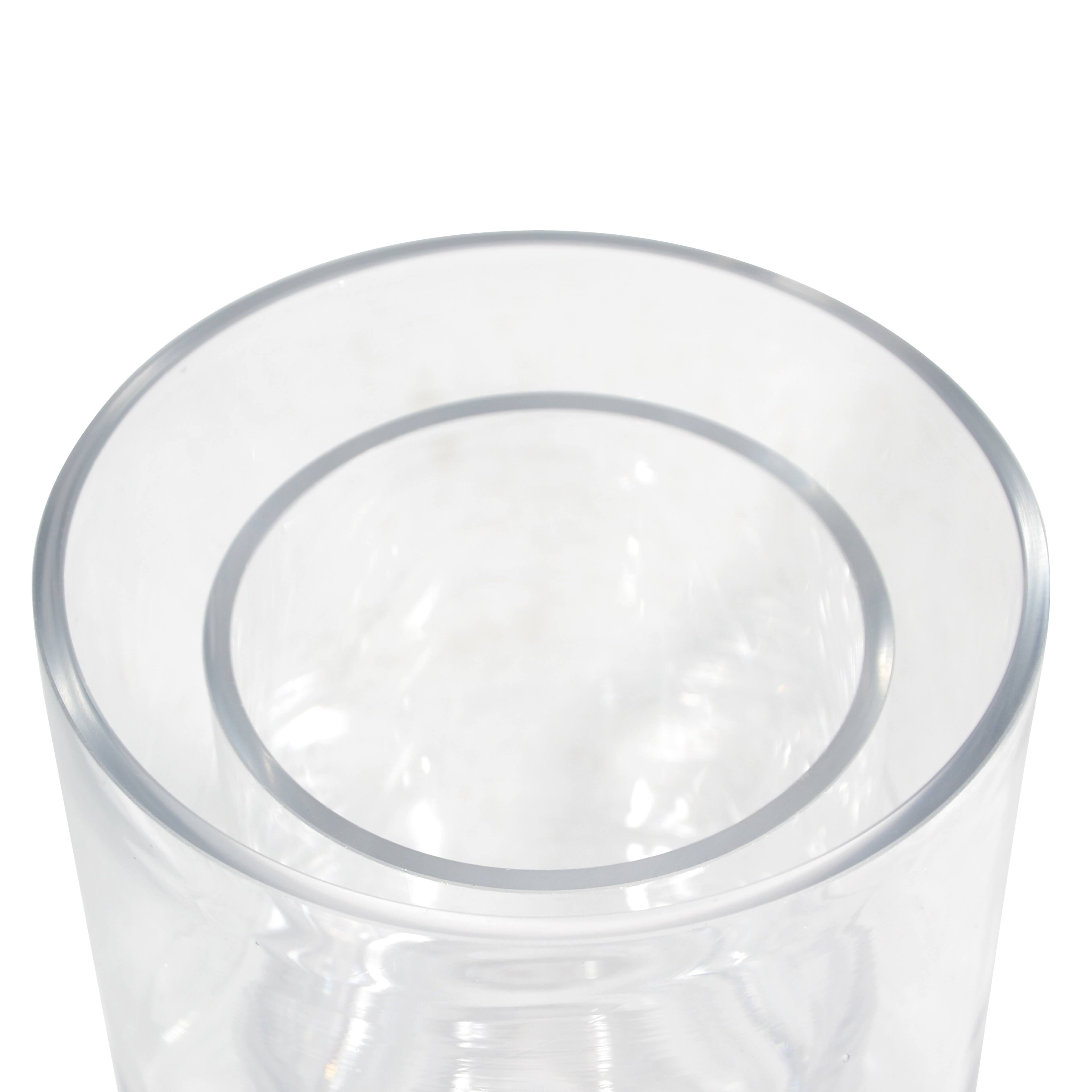 6 Pack: 8" Double Wall Glass Cylinder Vase by Ashland®