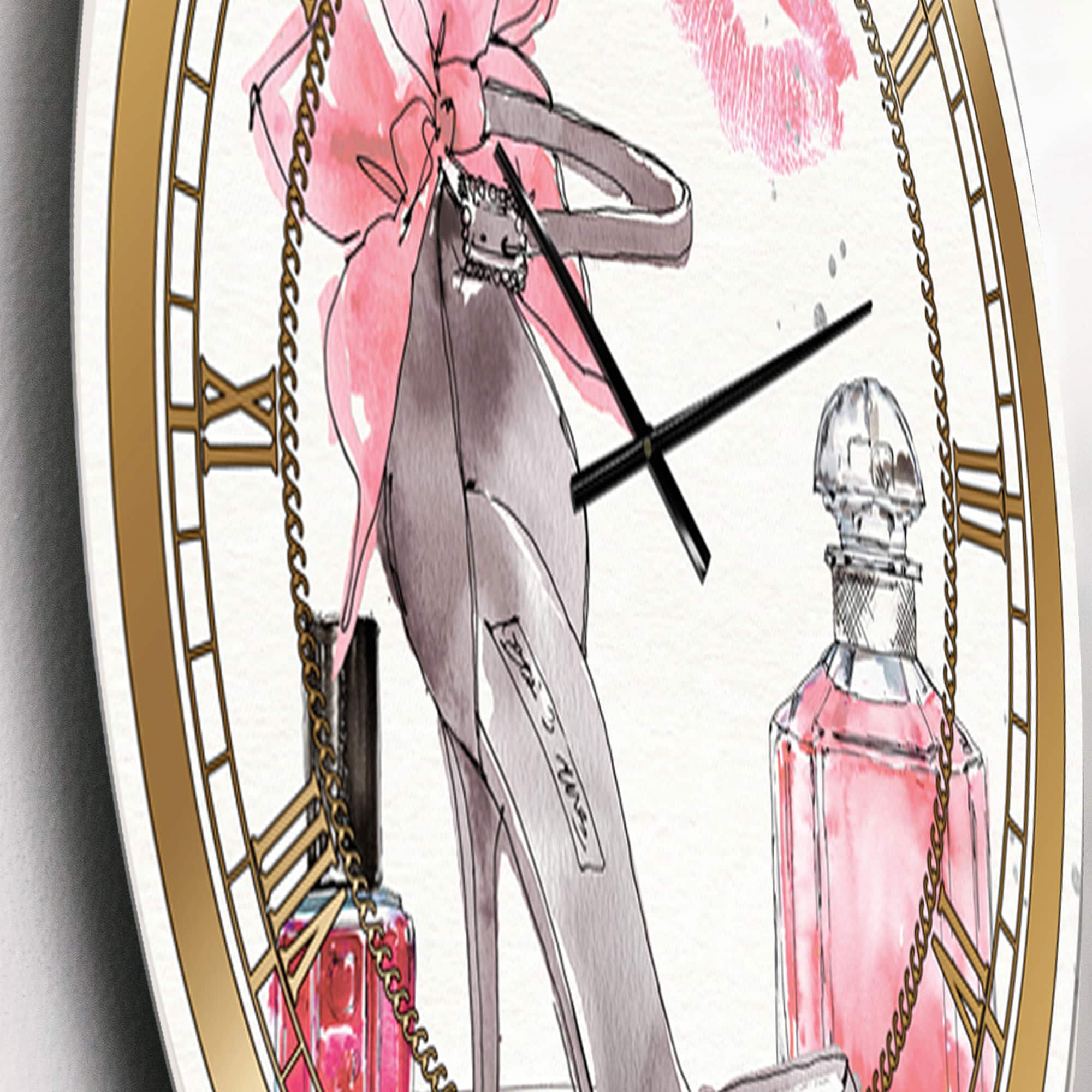Designart 'Glam Chic Accents Iv Glam Wall Clock