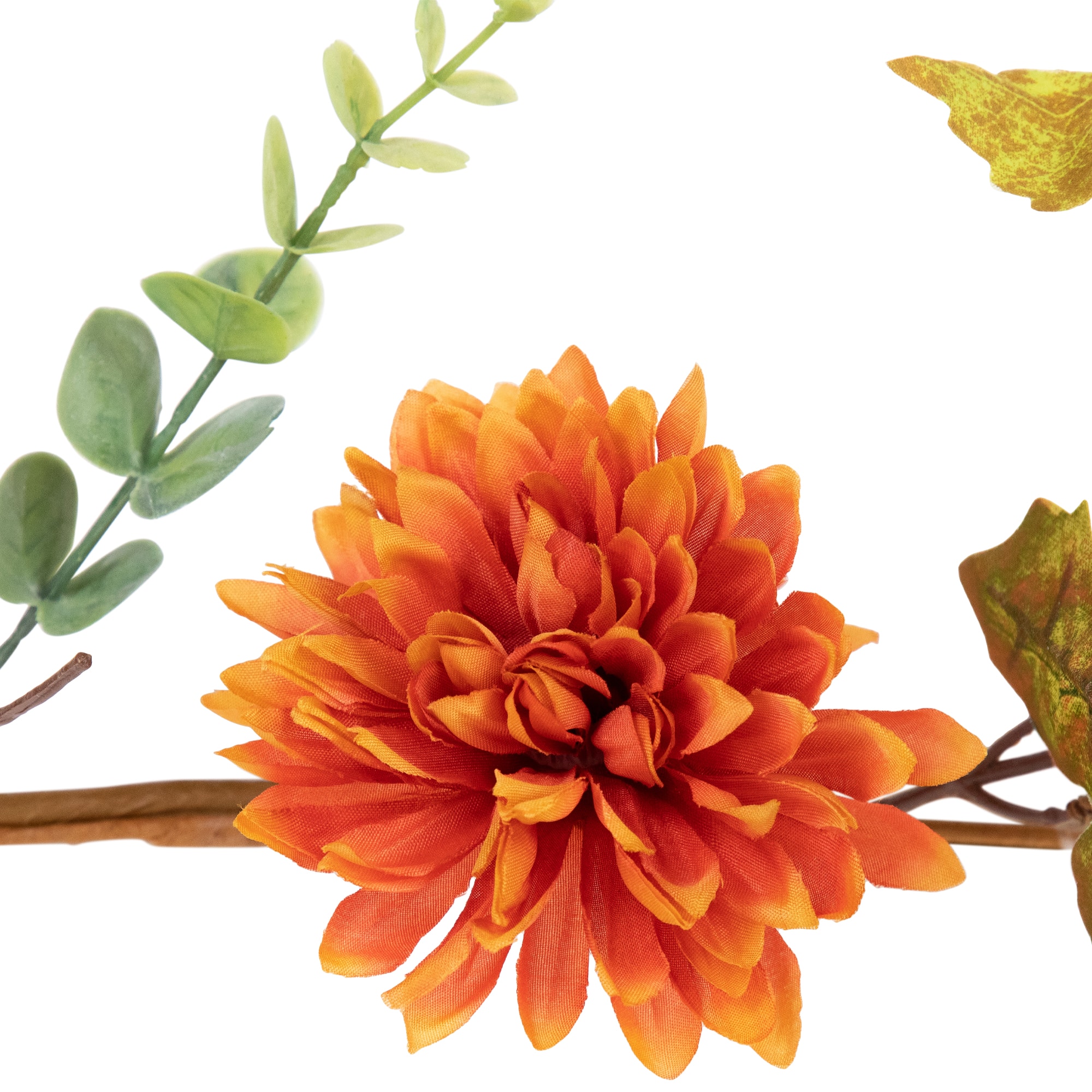 6ft. Unlit Autumn Harvest Thanksgiving Mixed Fall Leaf & Mum Flower Garland