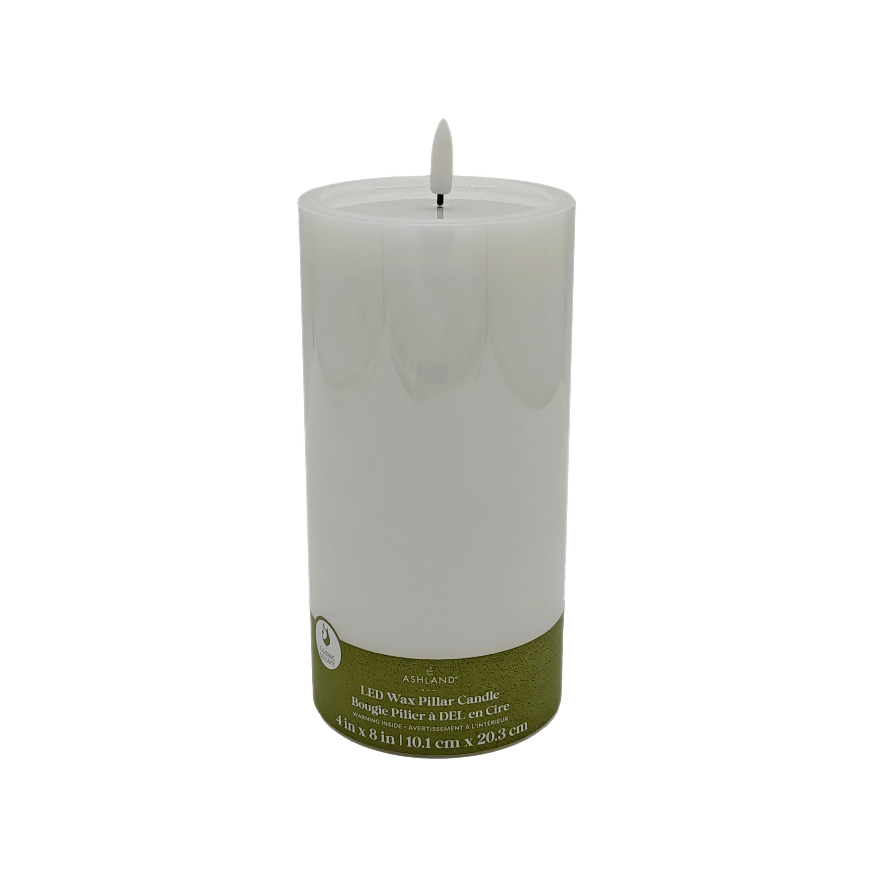 4" x 8" LED Wax Pillar Flickering Candle by Ashland®