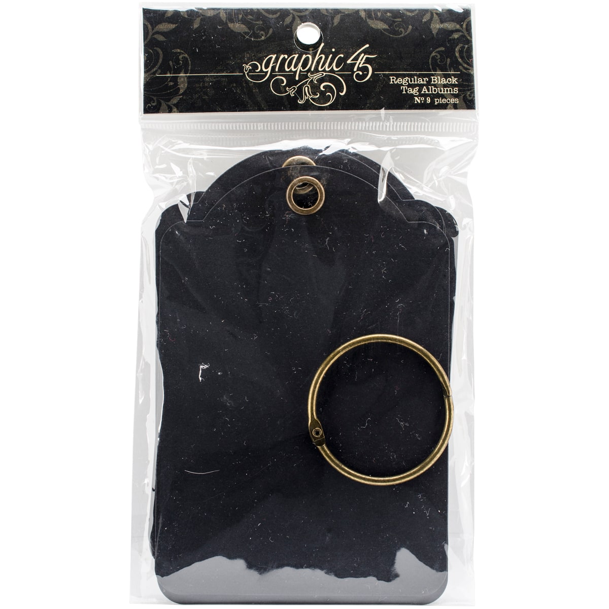 Graphic 45 Staples Regular Black Tag Album, 5.75" x 3.88"