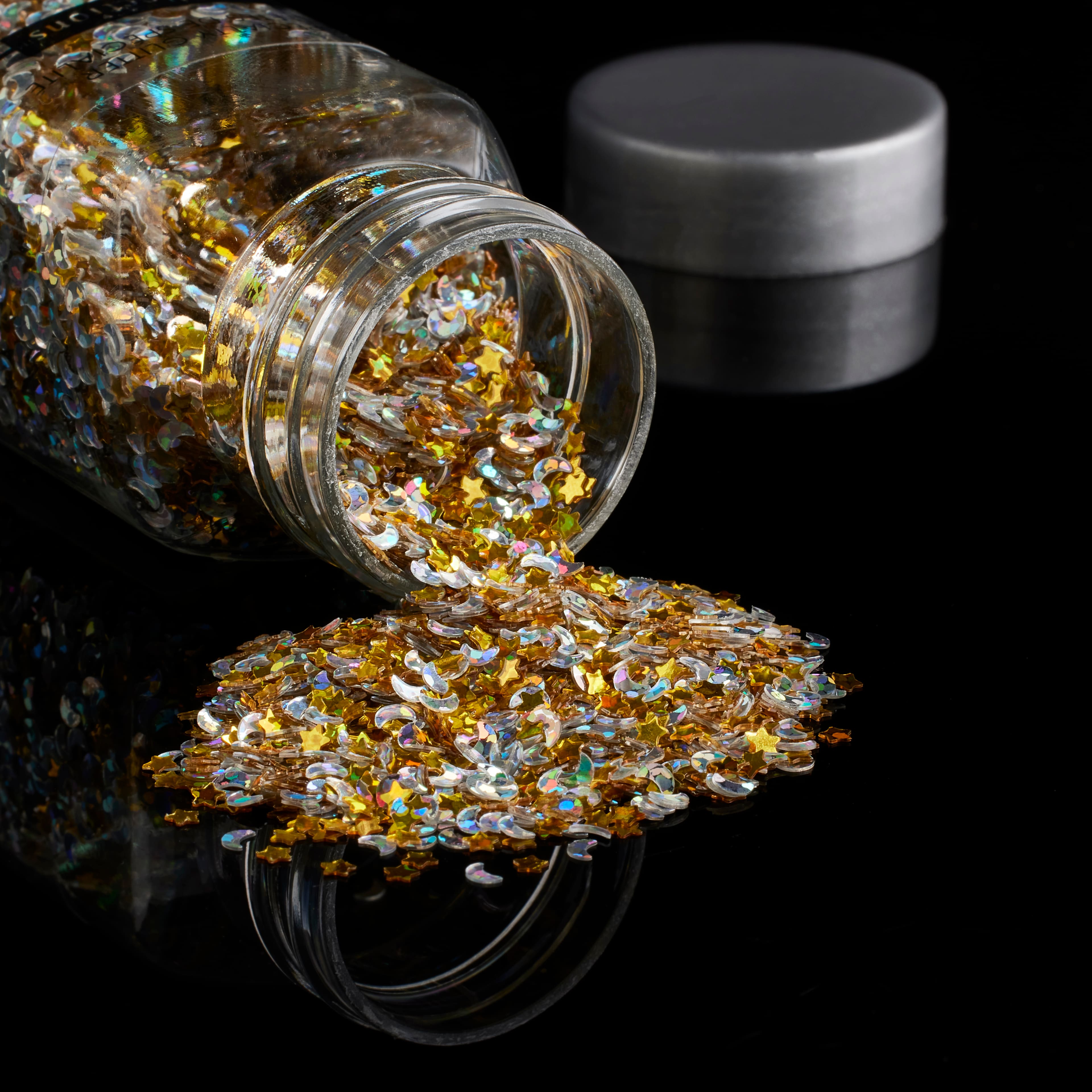 12 Pack: Star & Moon Shaped Specialty Glitter by Recollections™