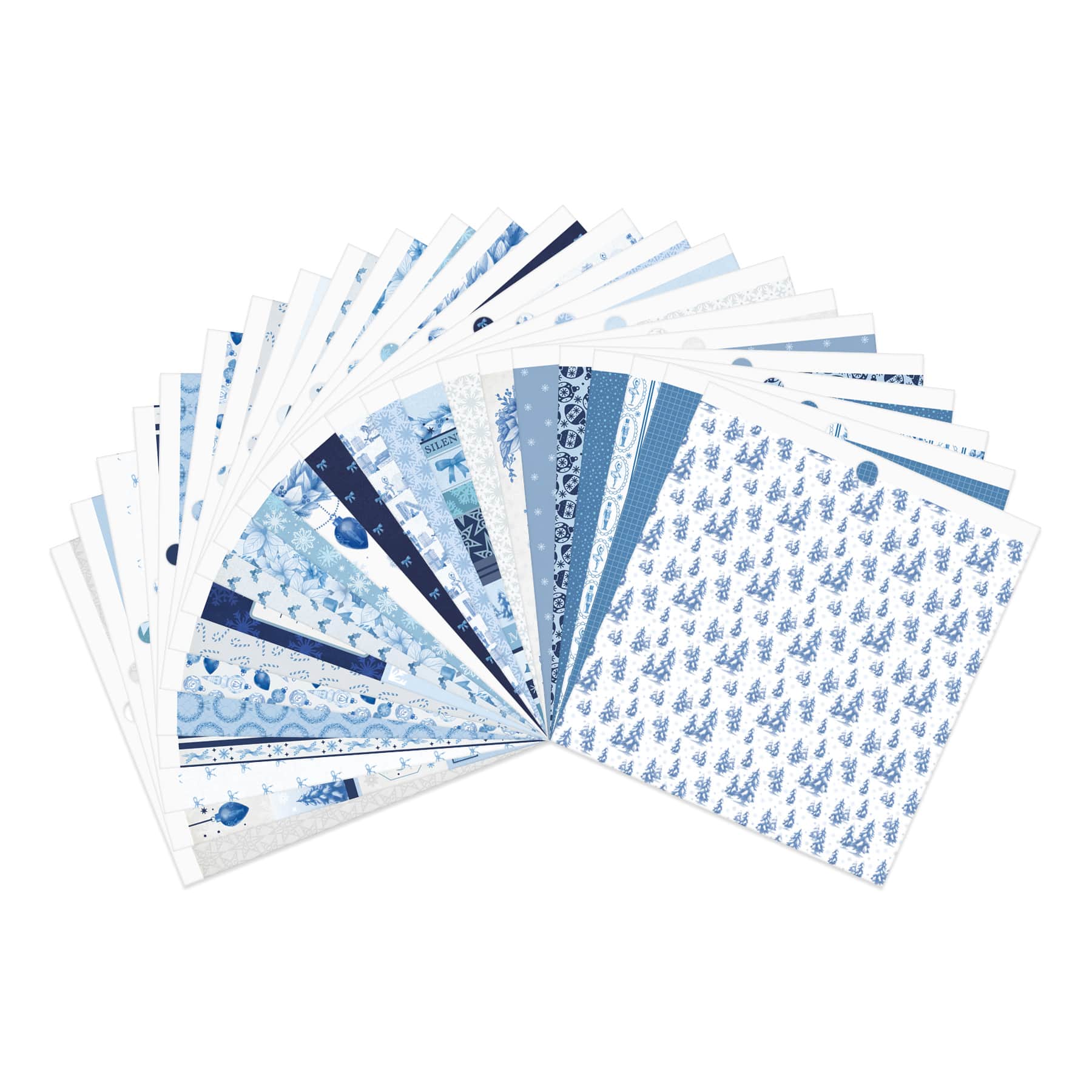 6" x 6" Blue Christmas Double-Sided Cardstock Paper Pad by Recollections™, 24 Sheets