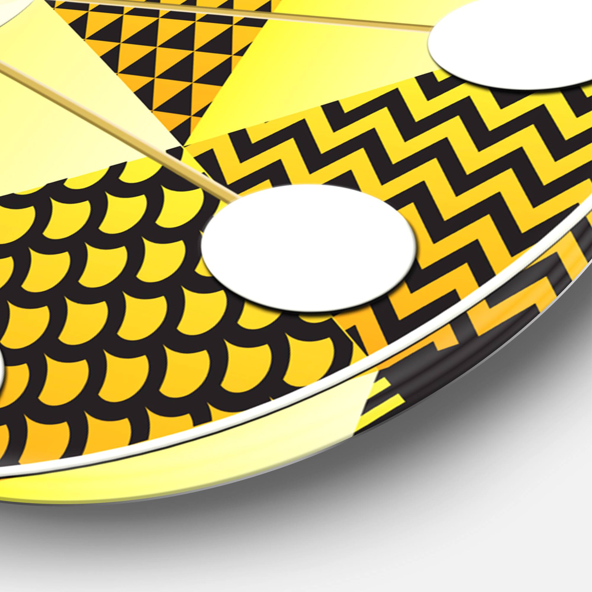 Designart 'Retro Hexagon Pattern Ii Mid-Century Modern Wall Clock