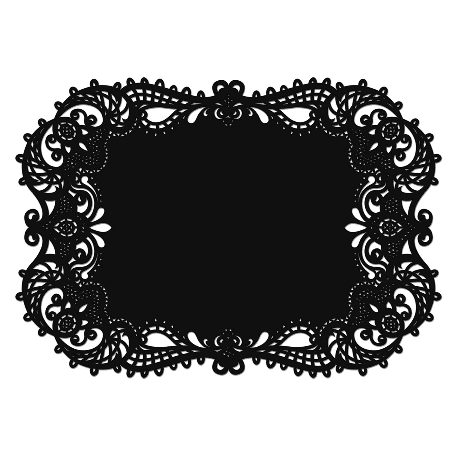 Hortense B. Hewitt Co. Black Laser Place Mat, 12 Pack