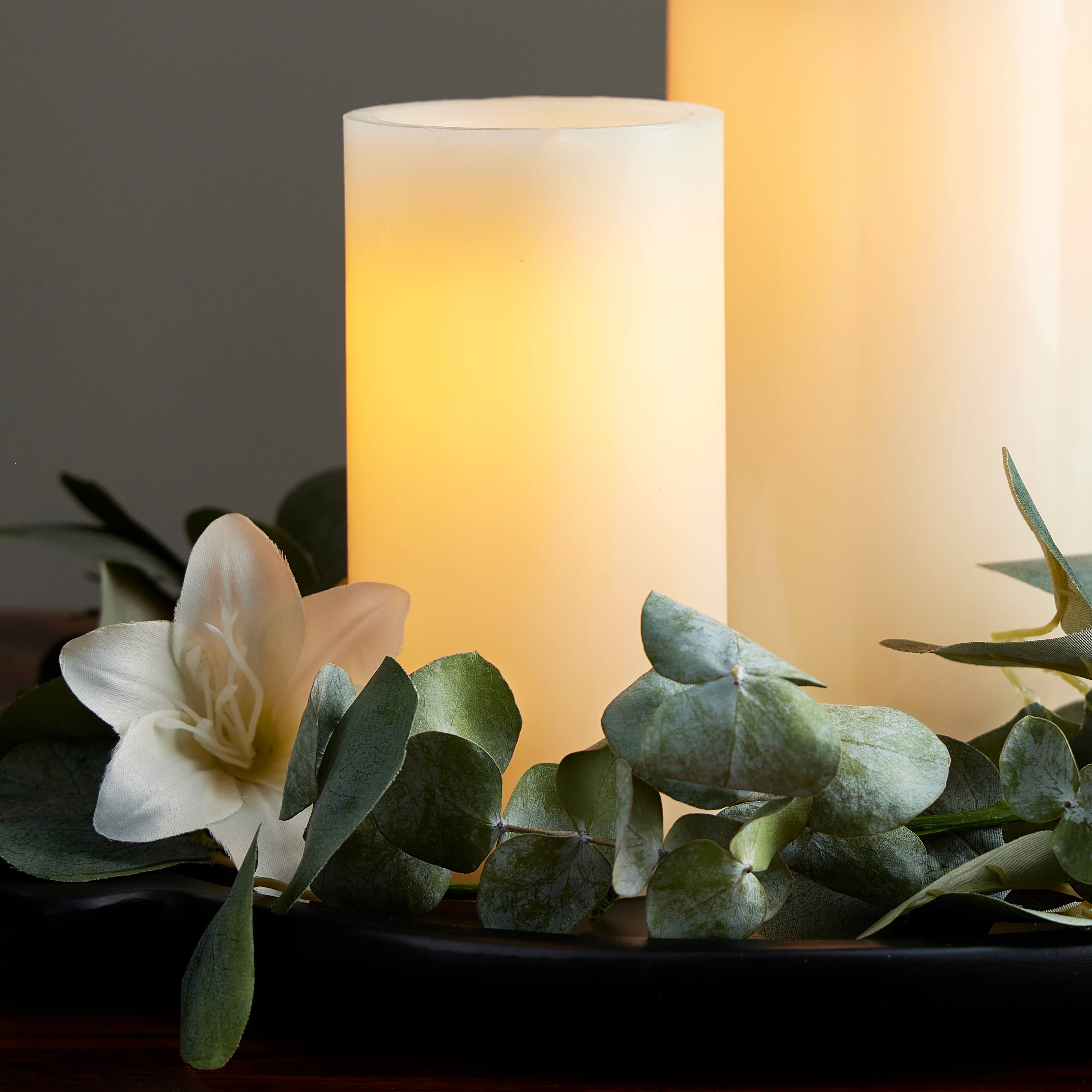 3" x 6" Cream LED Wax Pillar Candle by Ashland®