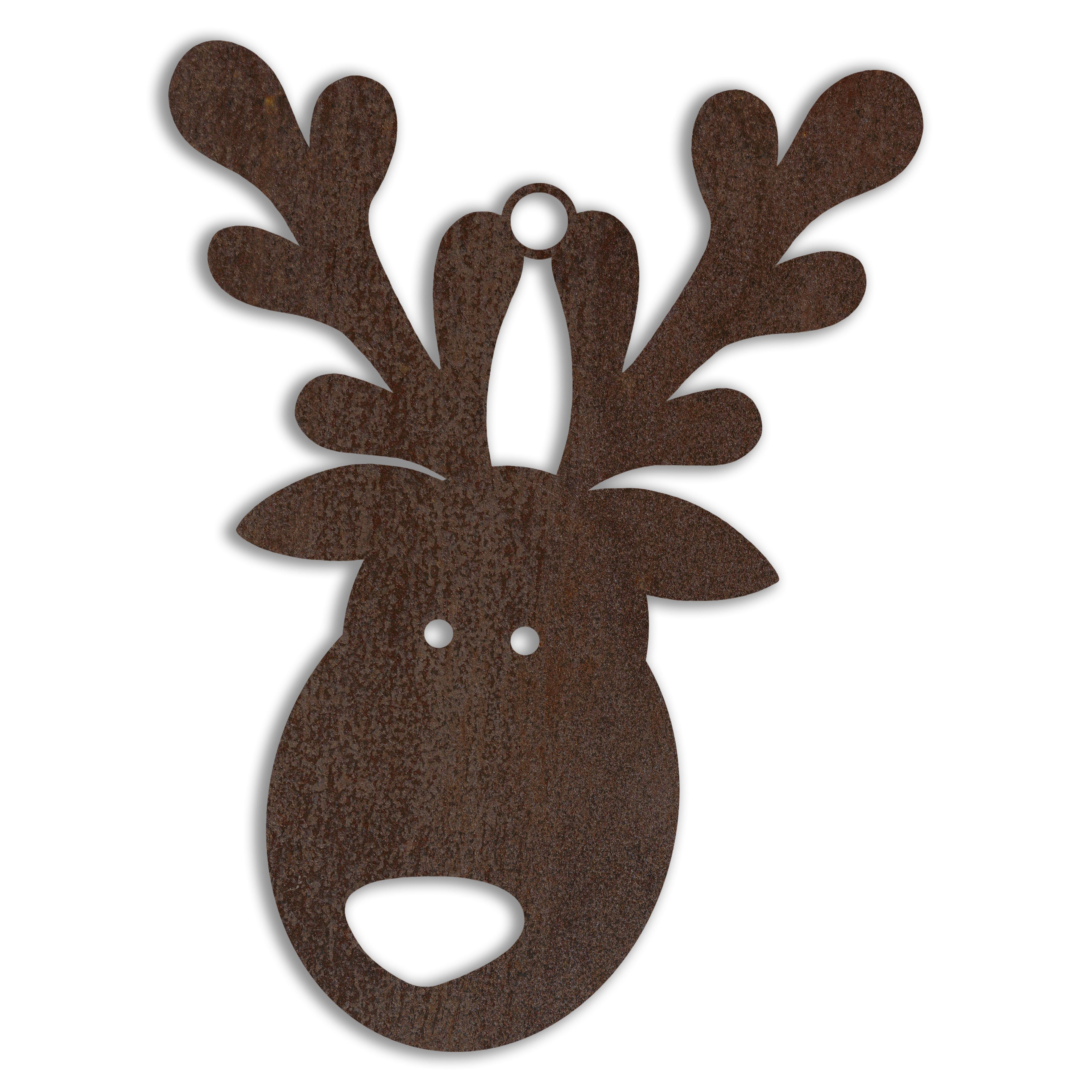 4" Baby Reindeer Metal Ornament