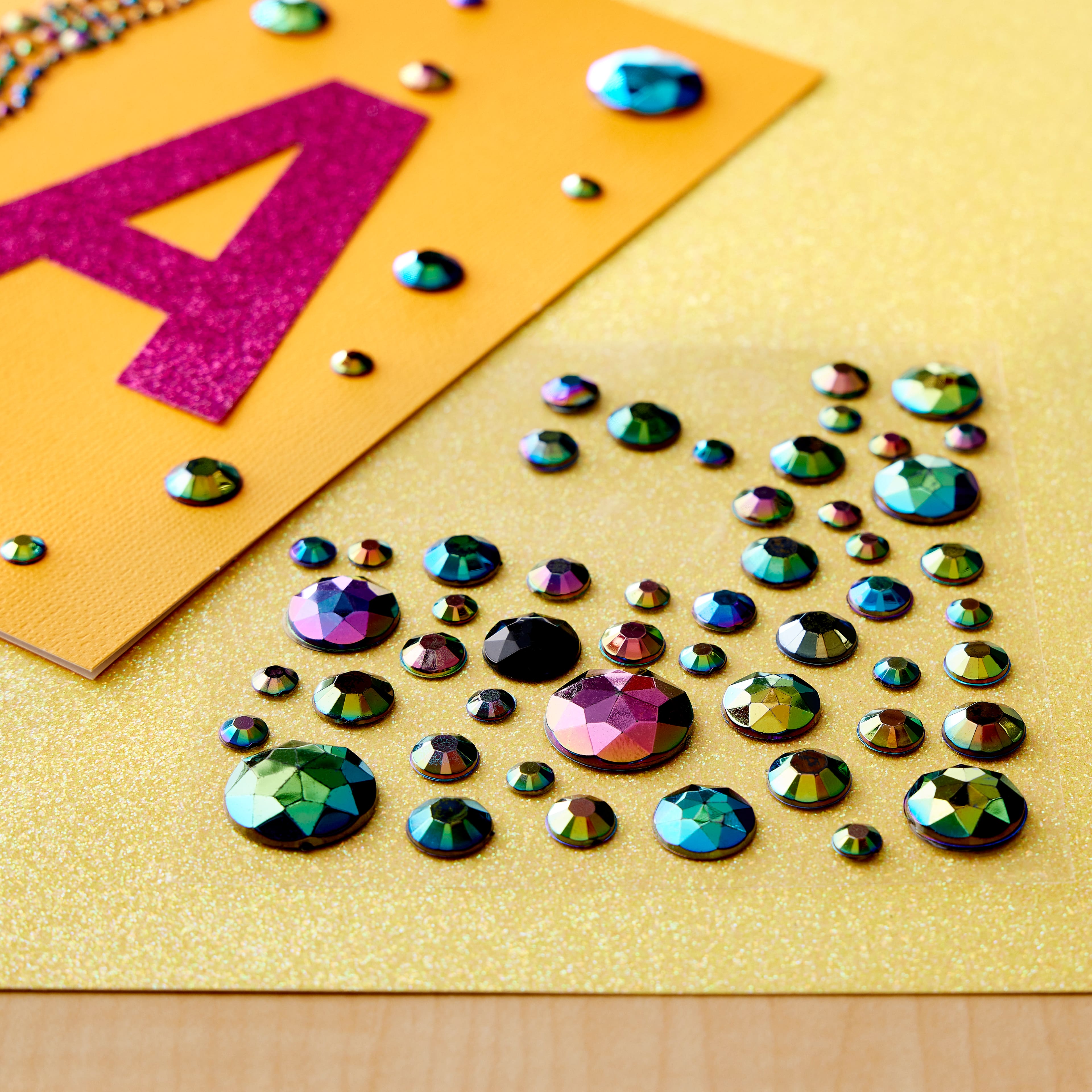 12 Pack: Black AB Crystal Bling Stickers by Recollections™