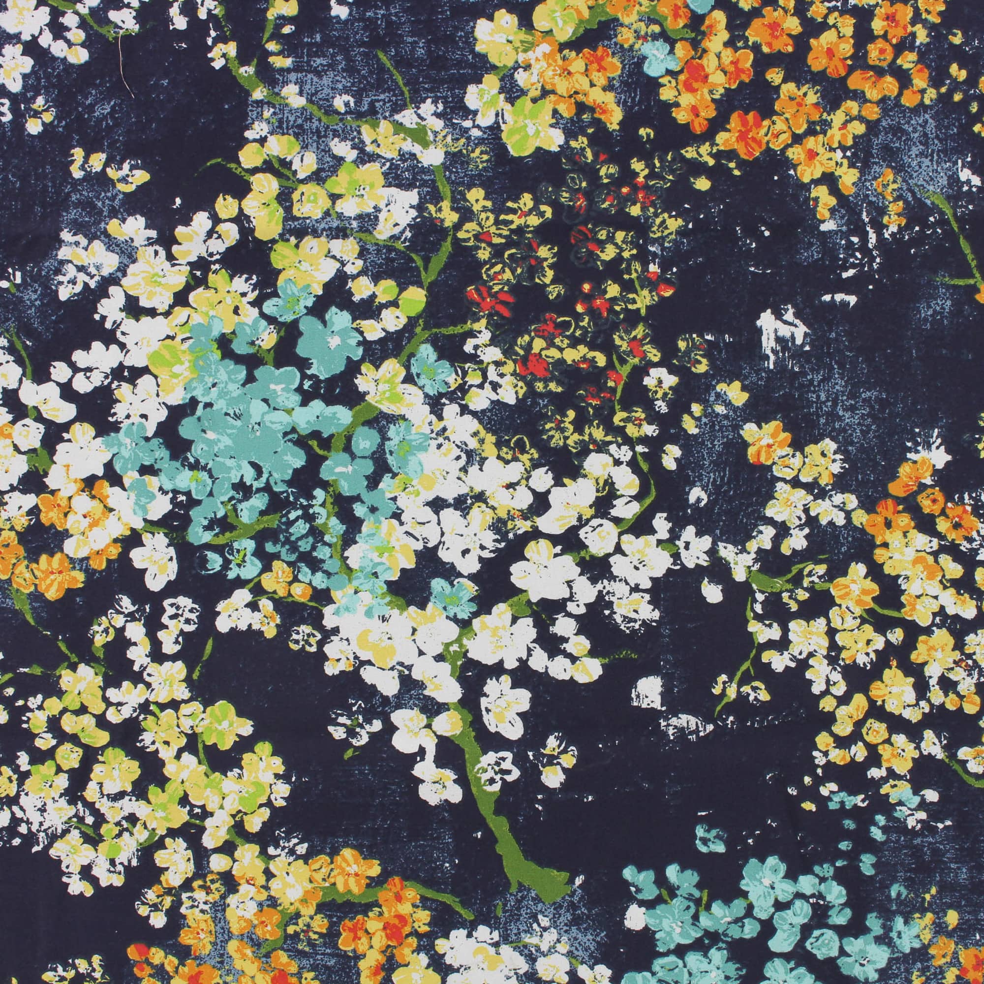 Richloom Dewdrop Navy Cotton Canvas Fabric