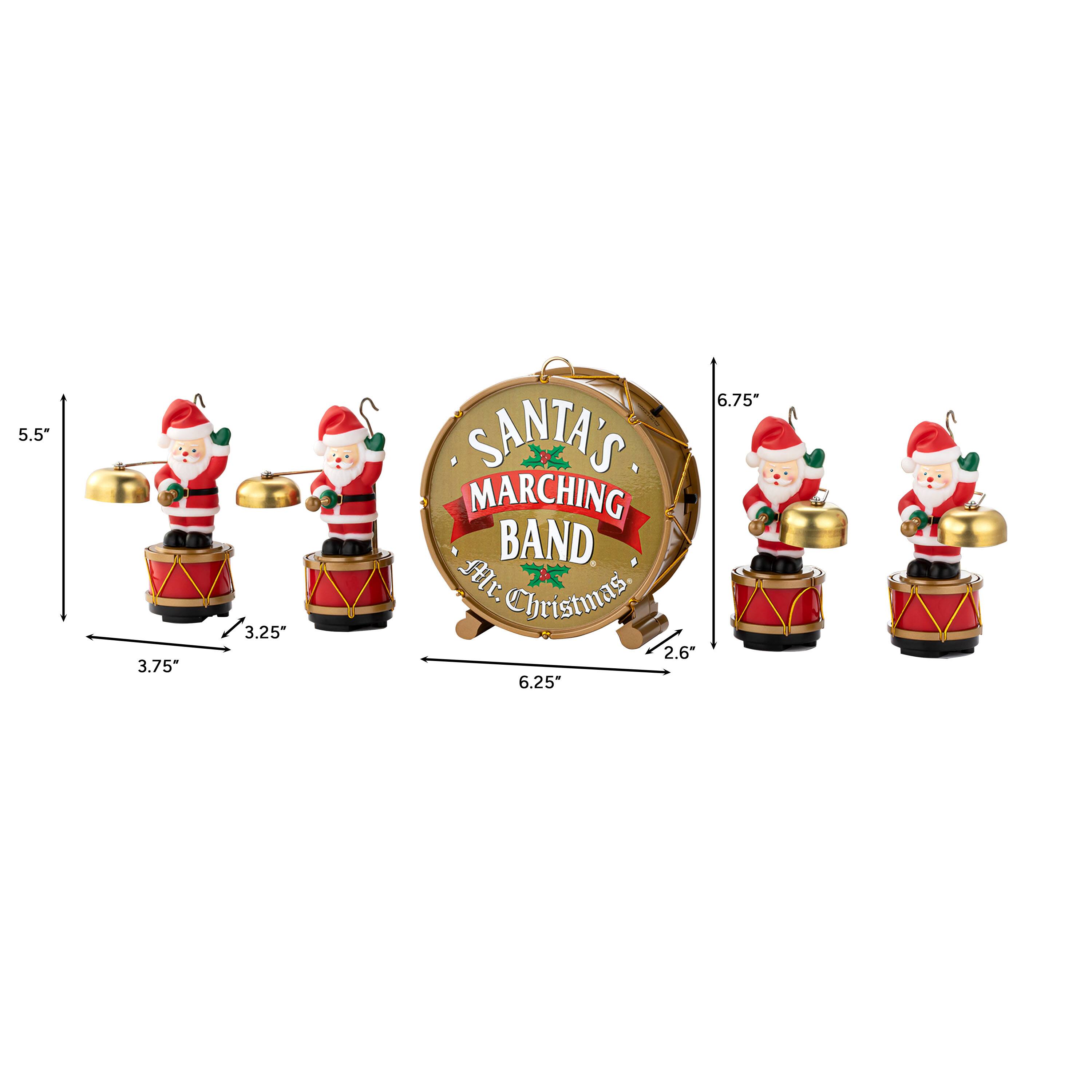 Mr. Christmas 6" Animated Santas Marching Band