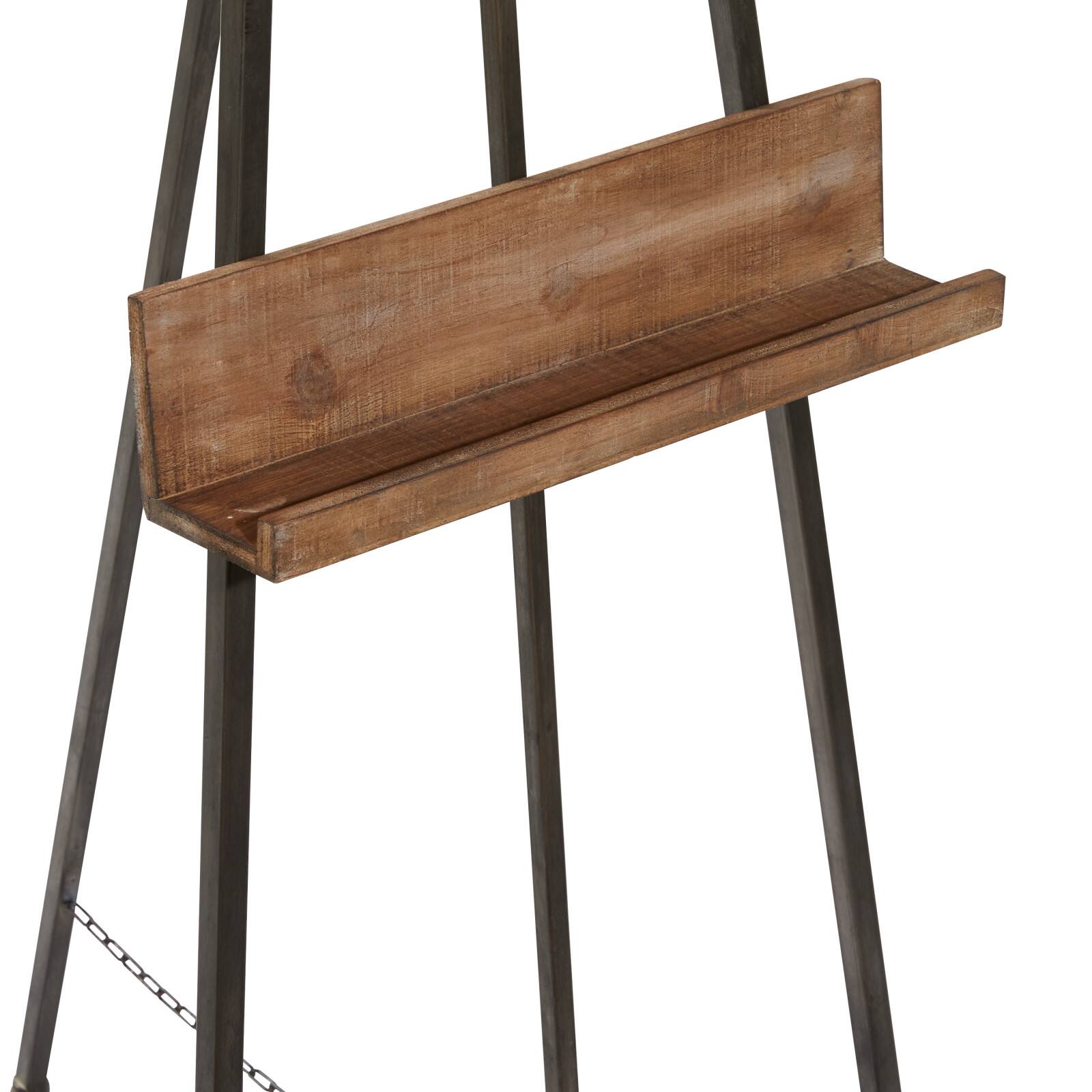 Black Iron Industrial Easel, 52" x 16" x 18"