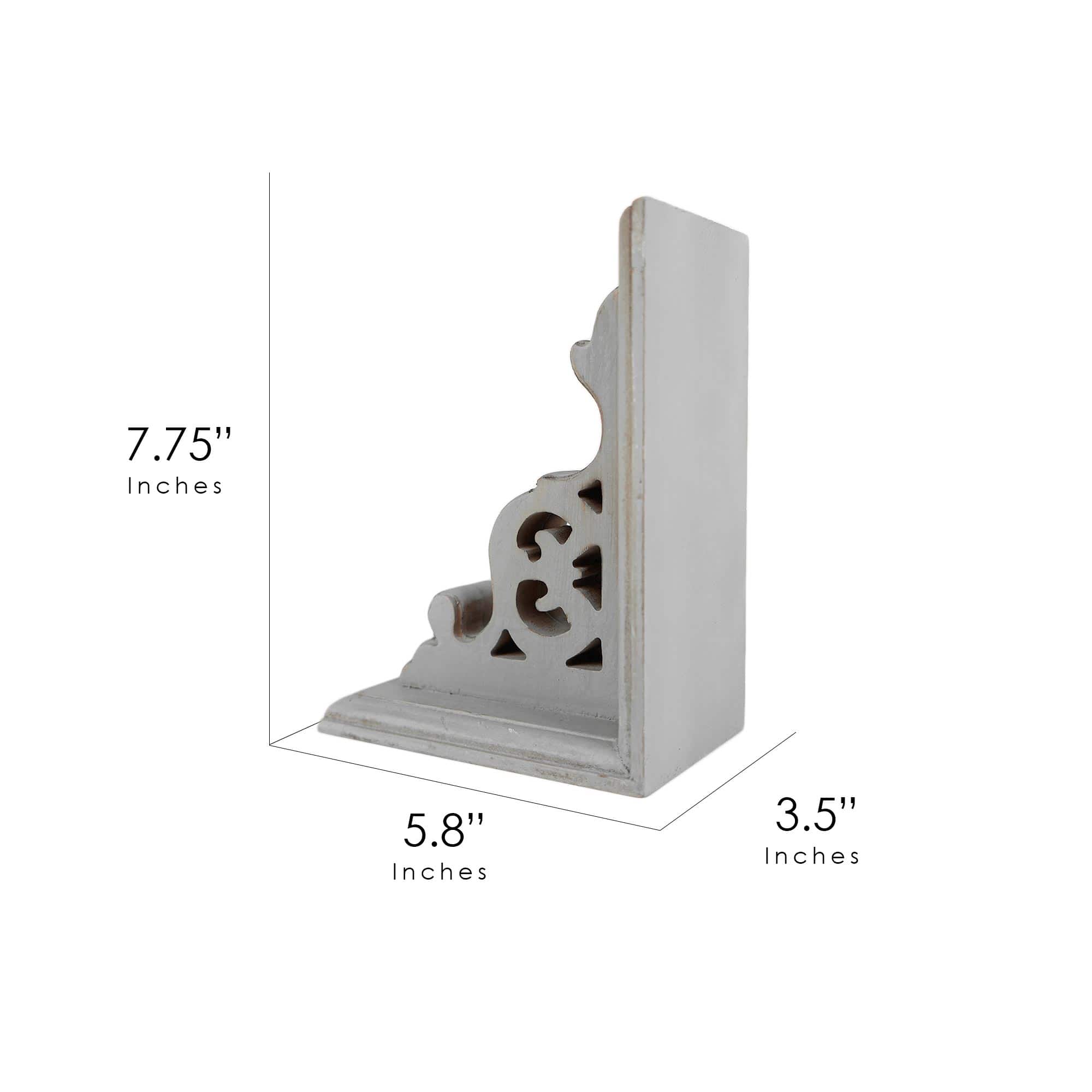 American Art Décor™ 8" Vintage Decorative Wood Bookends, 2ct.