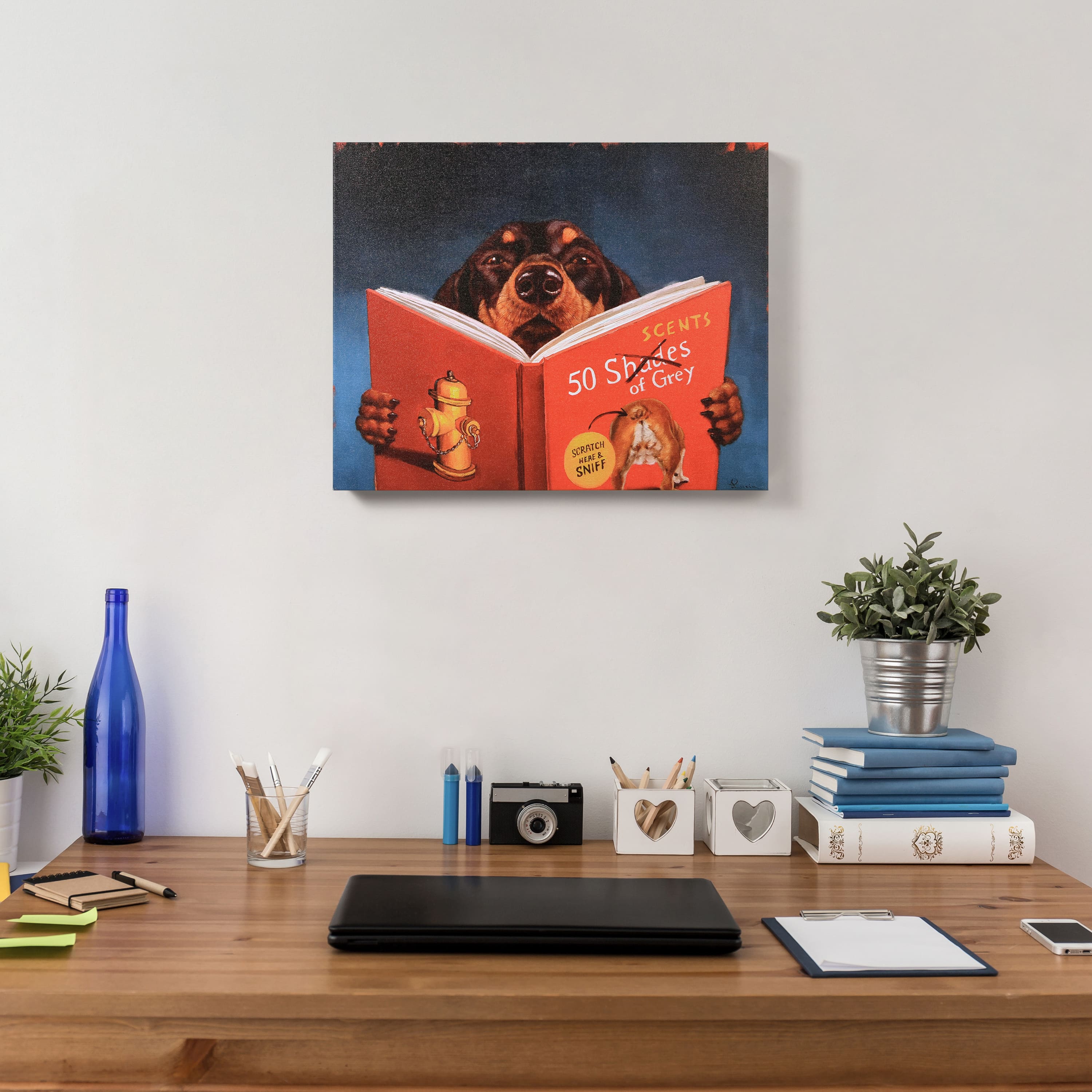 Empire Art Direct 16" x 20" 50 Scents of Grey Graphic Art Print on Gallery Wrapped Canvas Wall Art