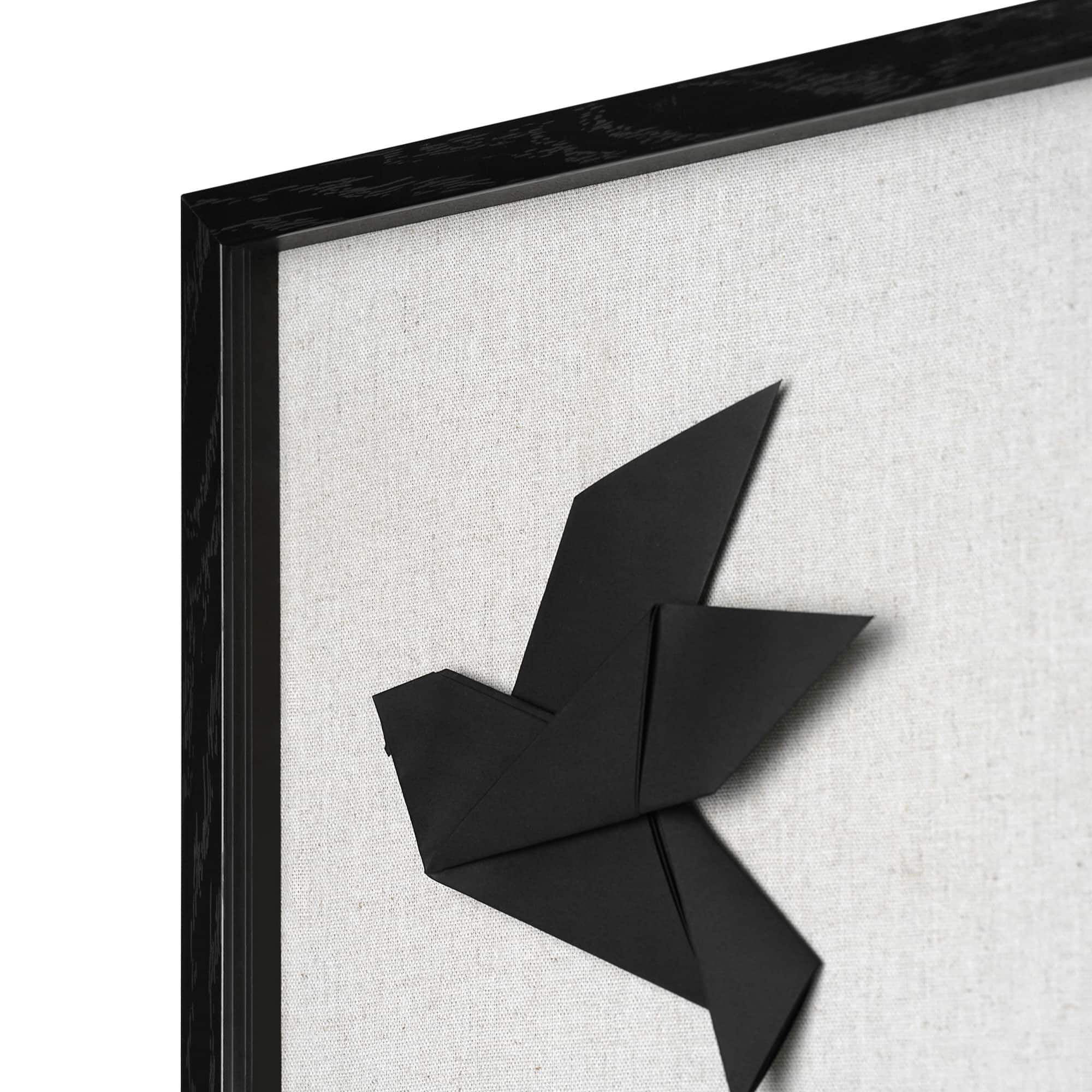 American Art Decor Silhouettes in Flight Paper & Linen Wall Art - 18" x 18"