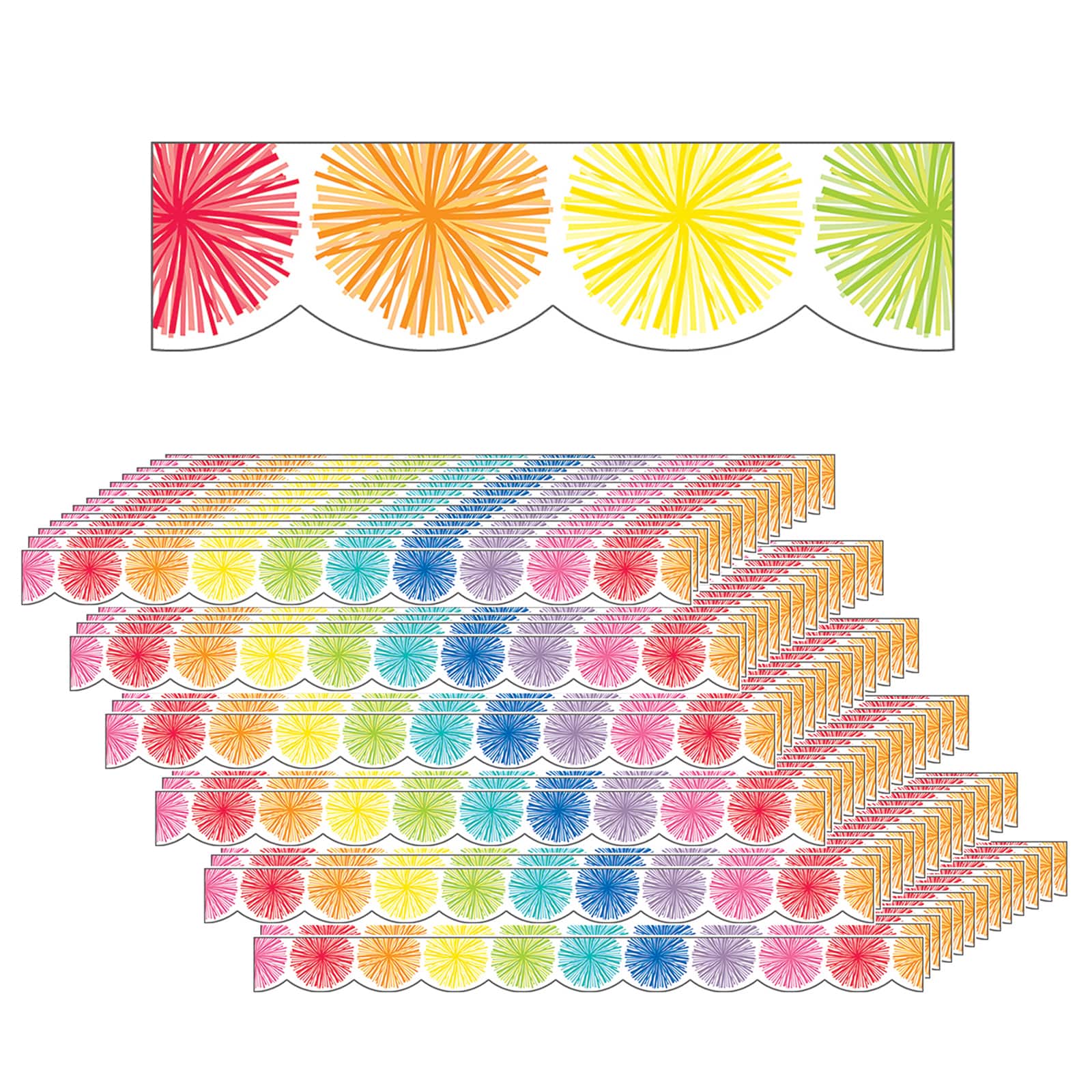Schoolgirl Style™ Hello Sunshine Poms Border, 234ft.