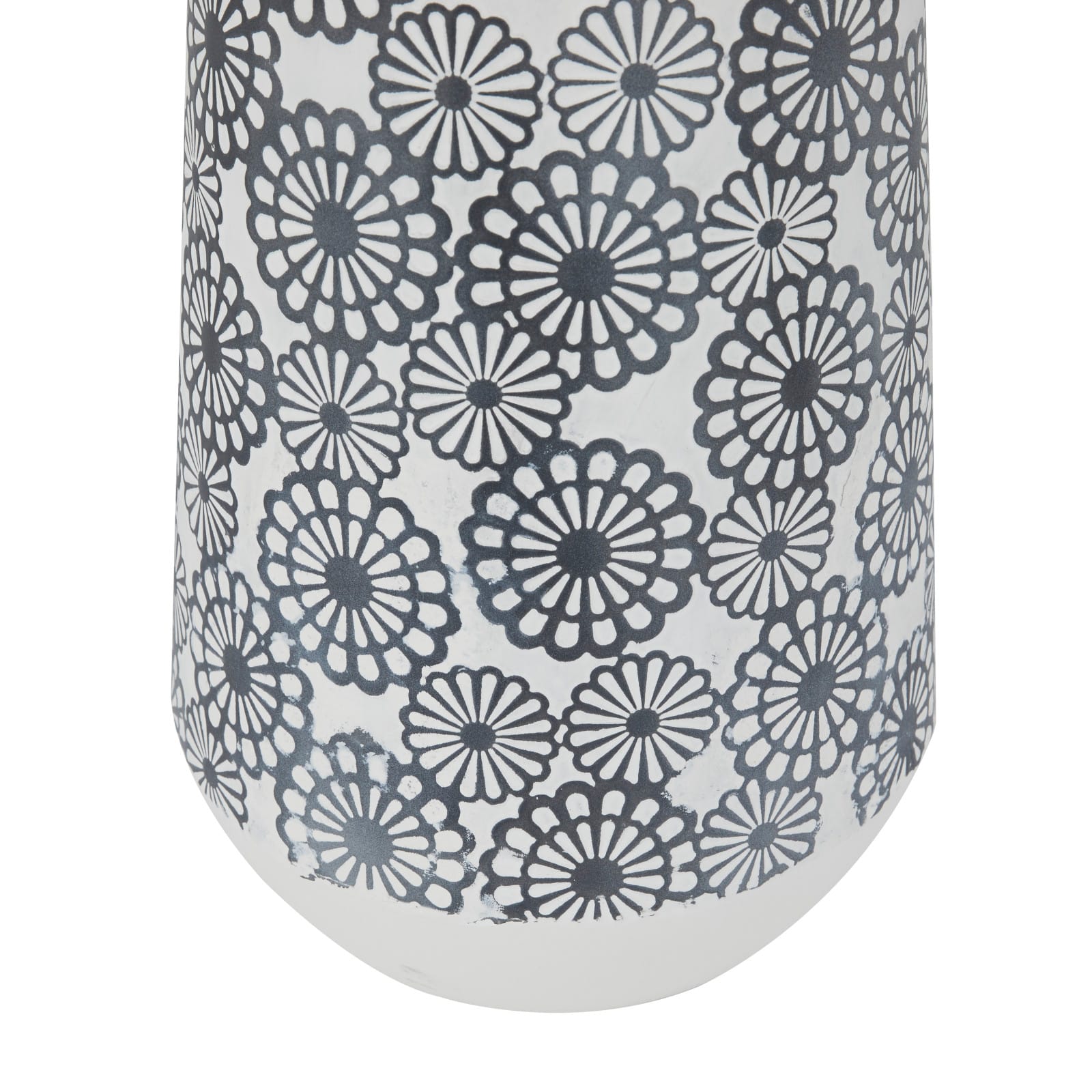 White Iron French Country Vase