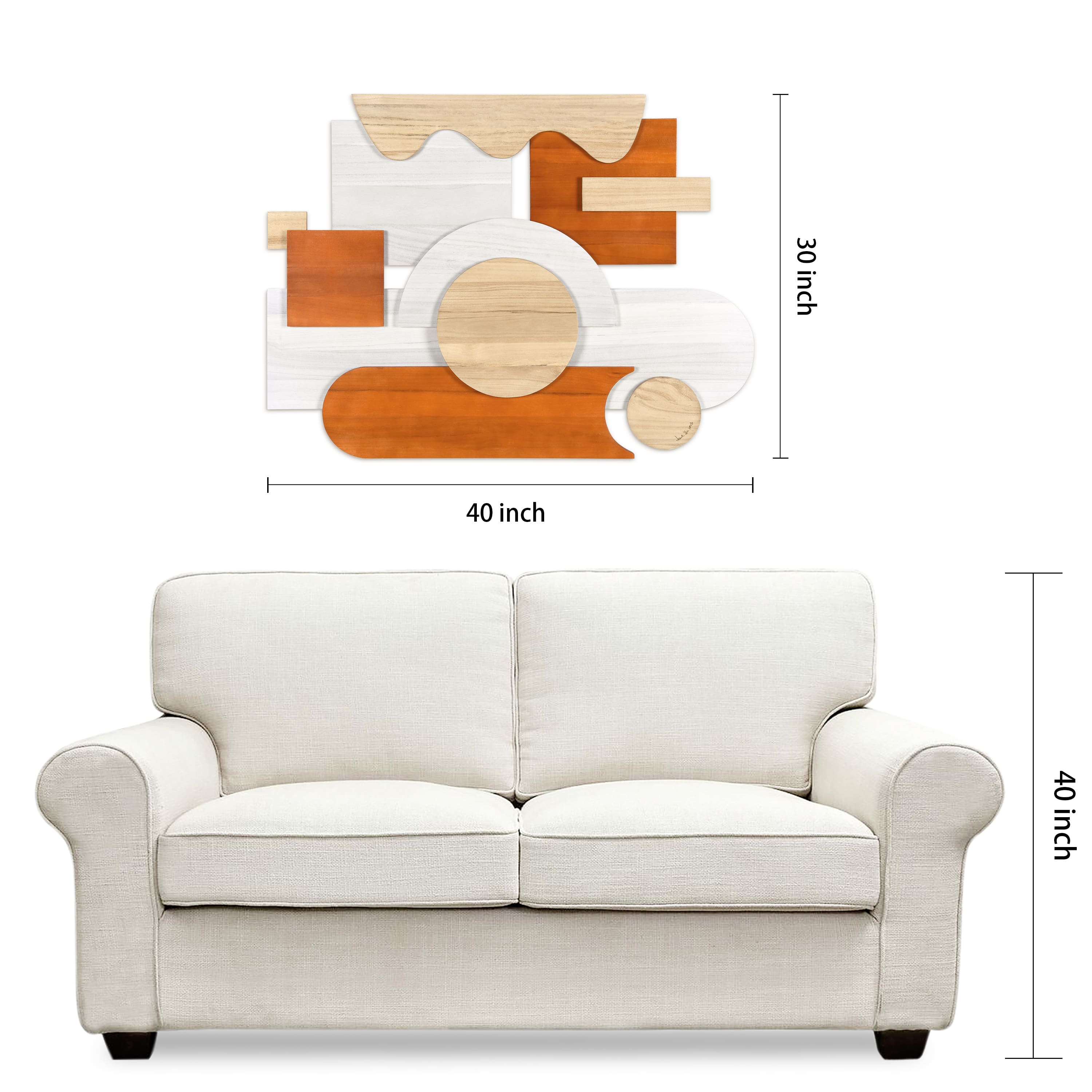 Empire Art Direct 40" x 30" Cinnamon Dreamscape II Hand Made Dimensional Solid Wood Wall Art