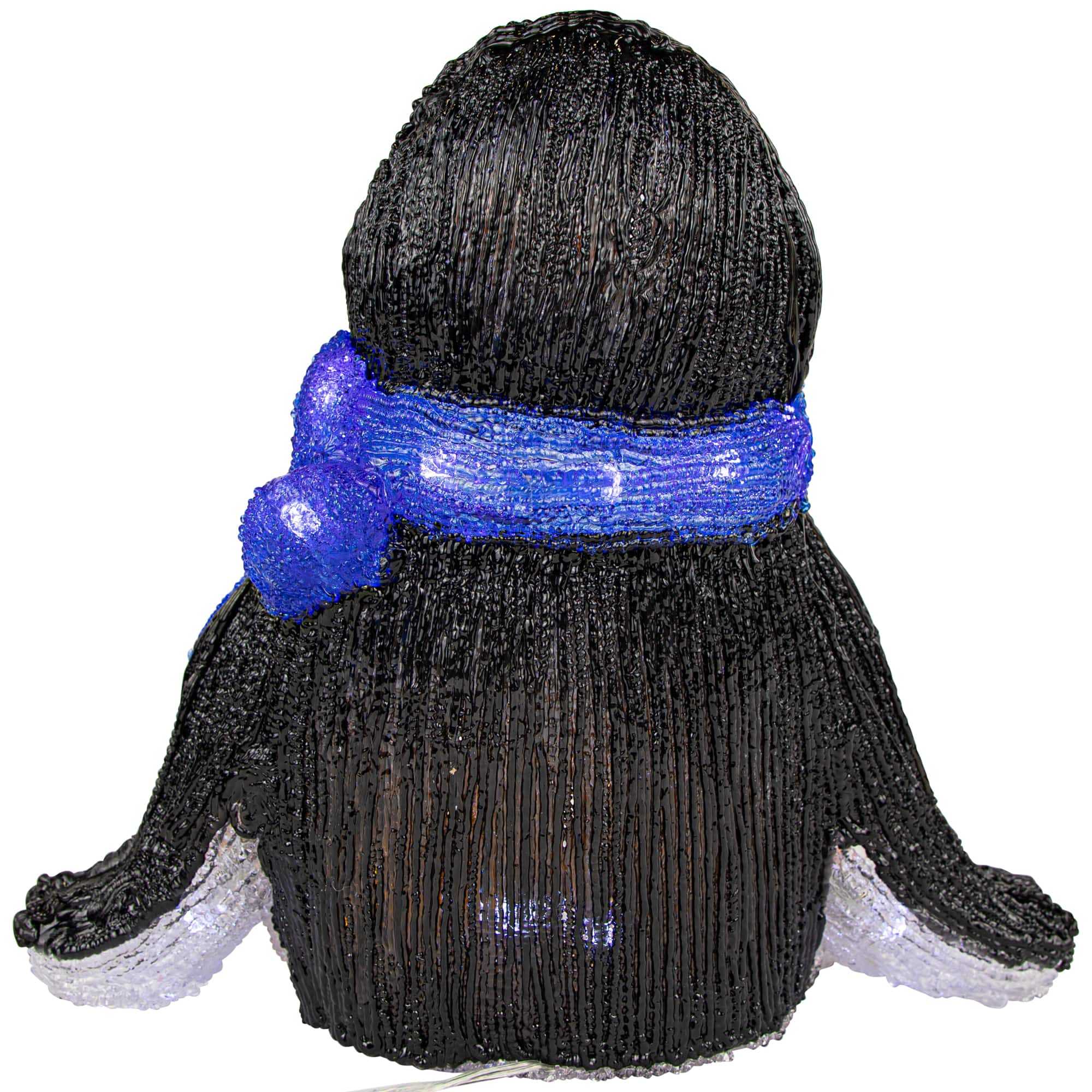 11.5" Lighted Commercial Grade Acrylic Sitting Baby Penguin Christmas Display Decoration