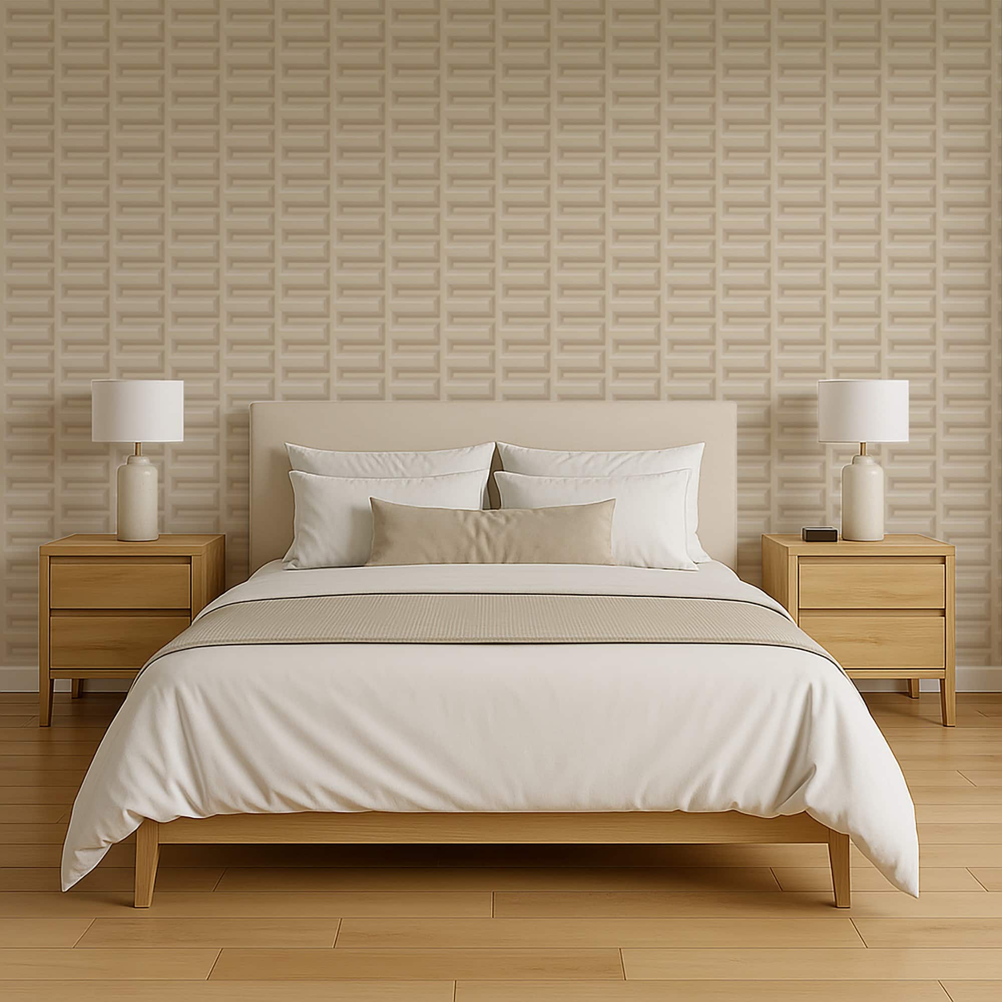 Designs Direct Embroidered Grecian Key Wallpaper