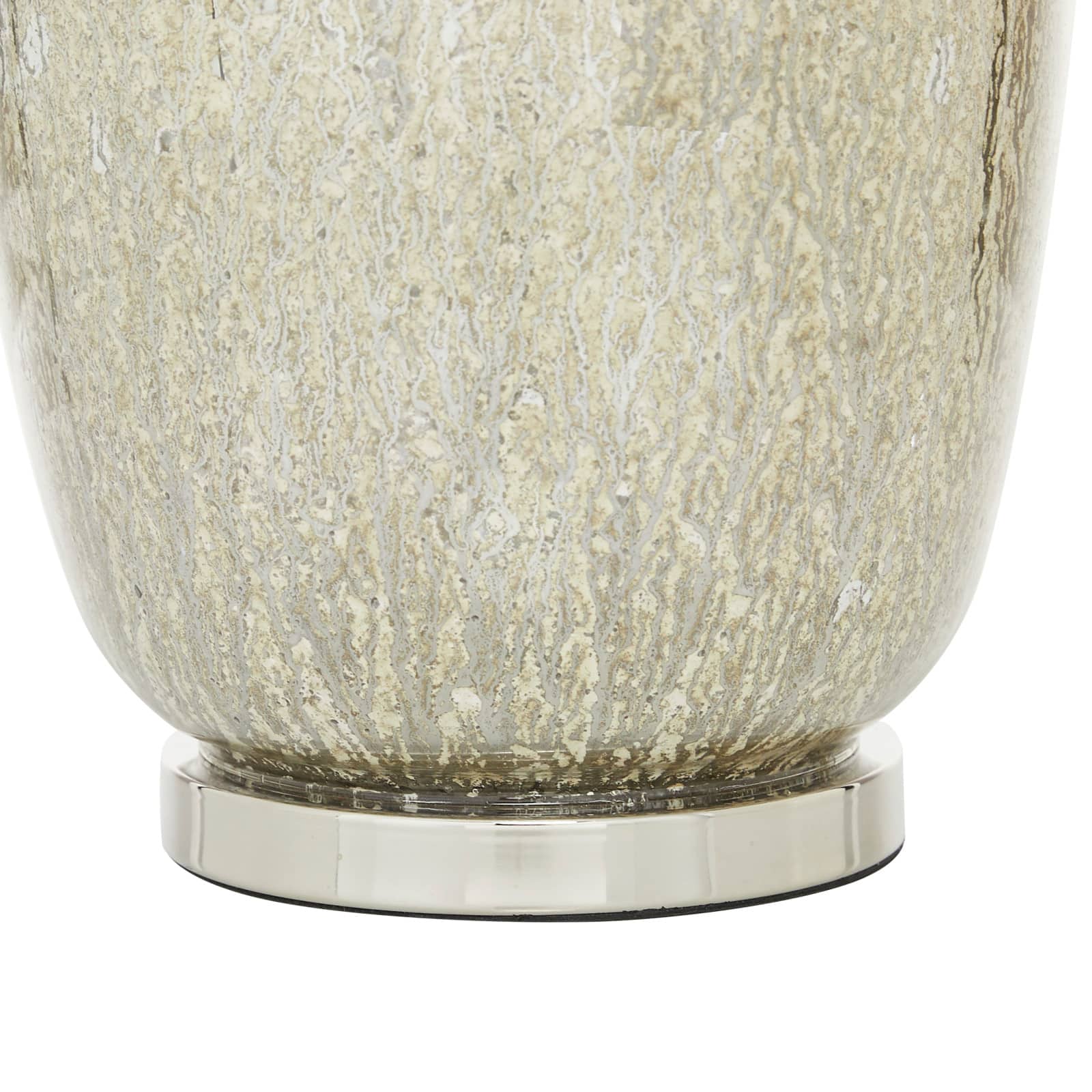 27" Silver Glass Glam Table Lamp
