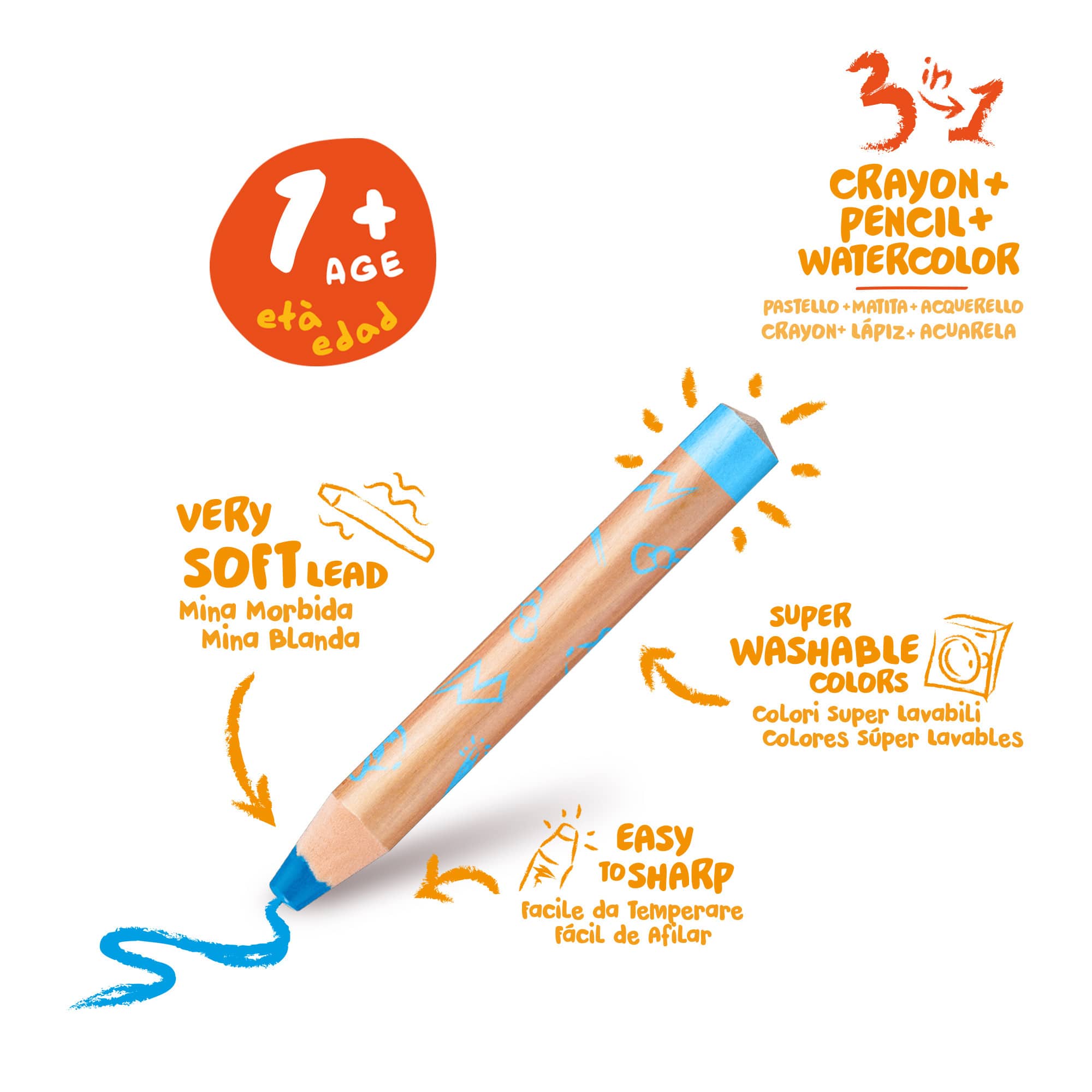 CARIOCA® Baby 3 in 1 Crayons Set