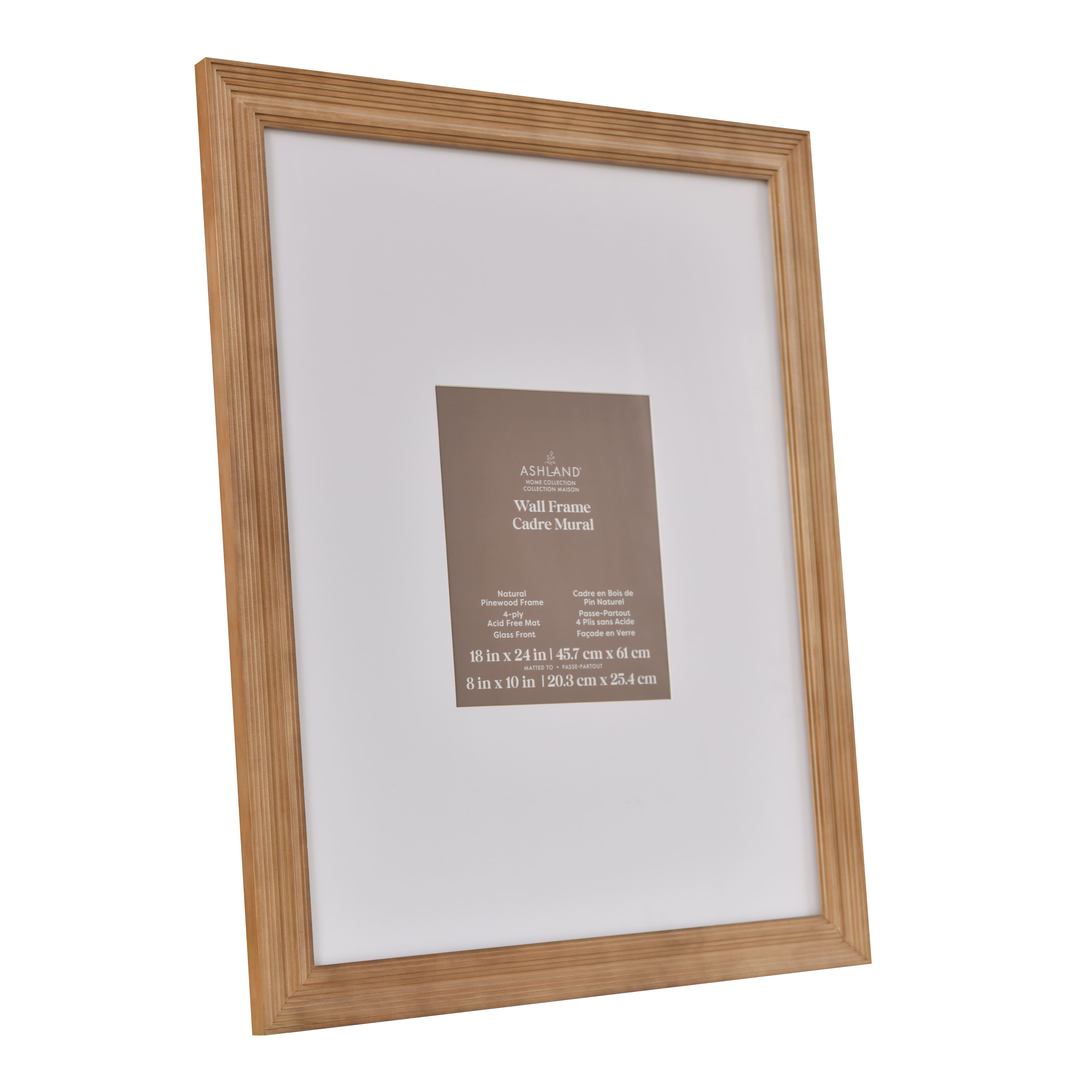 Home Warm Natural Multi Stepped Pinewood Wall Frame with Mat by Ashland®