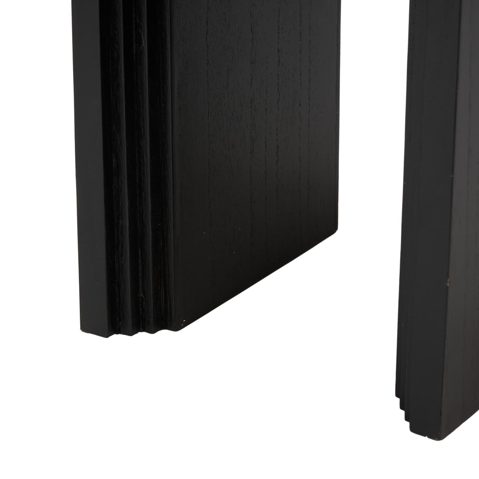 12" x 24" Black Wood Cutout Arch Side End Accent Table