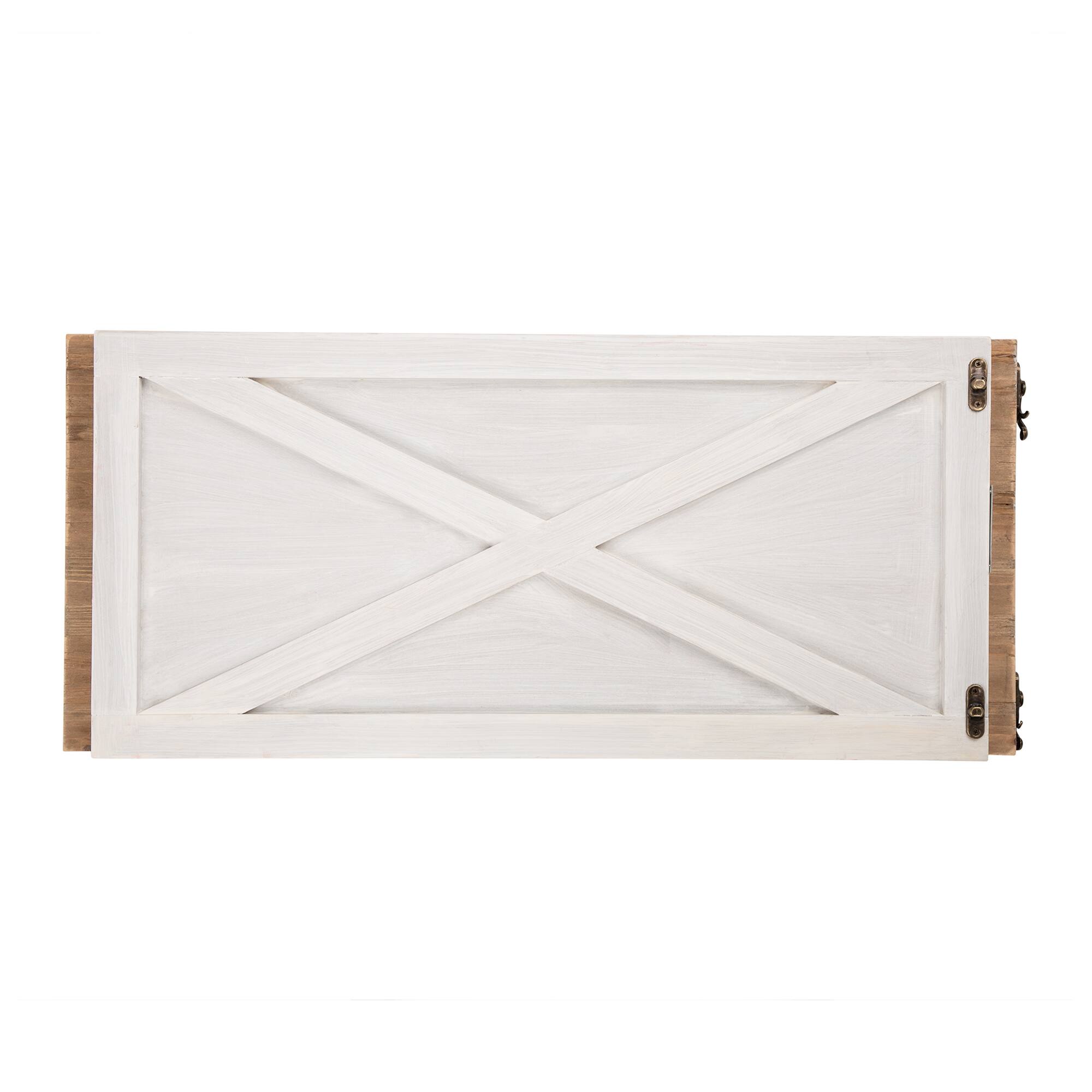 Glitzhome® 26" Washed White Wooden Tree Collar