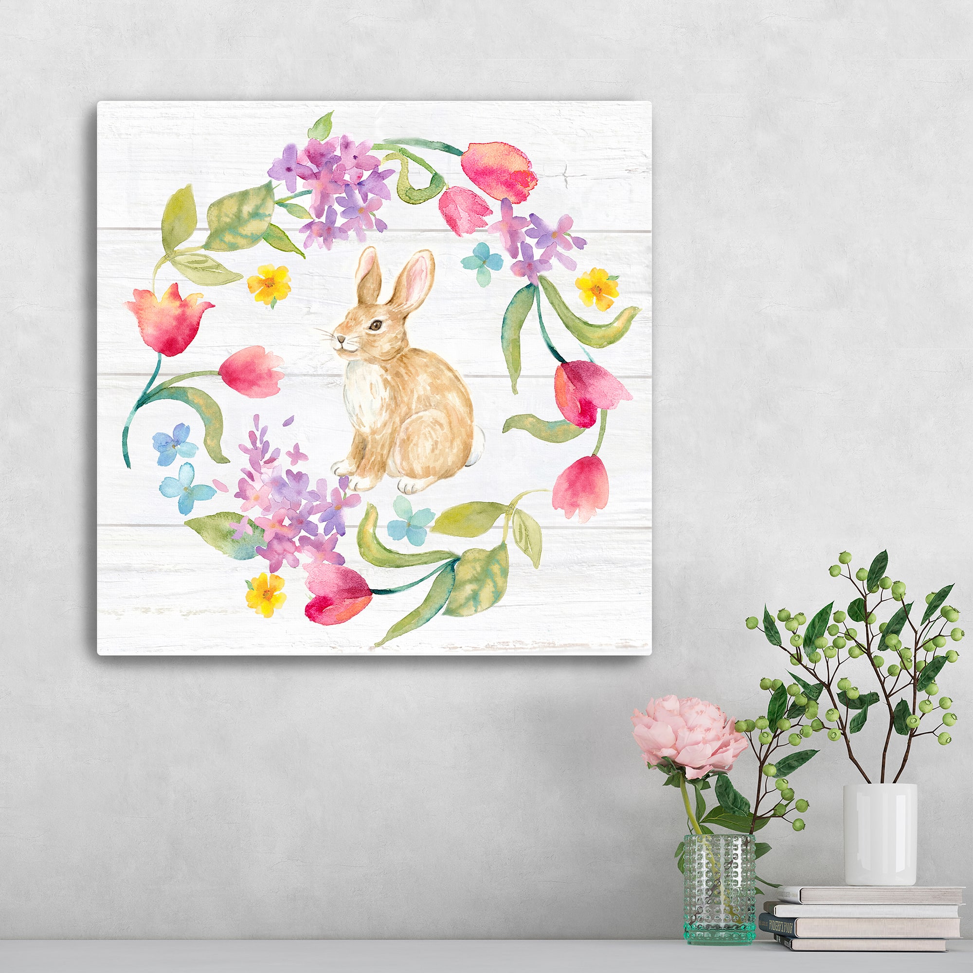 Lumaprints Hello Easter Wreath Canvas Giclée Art