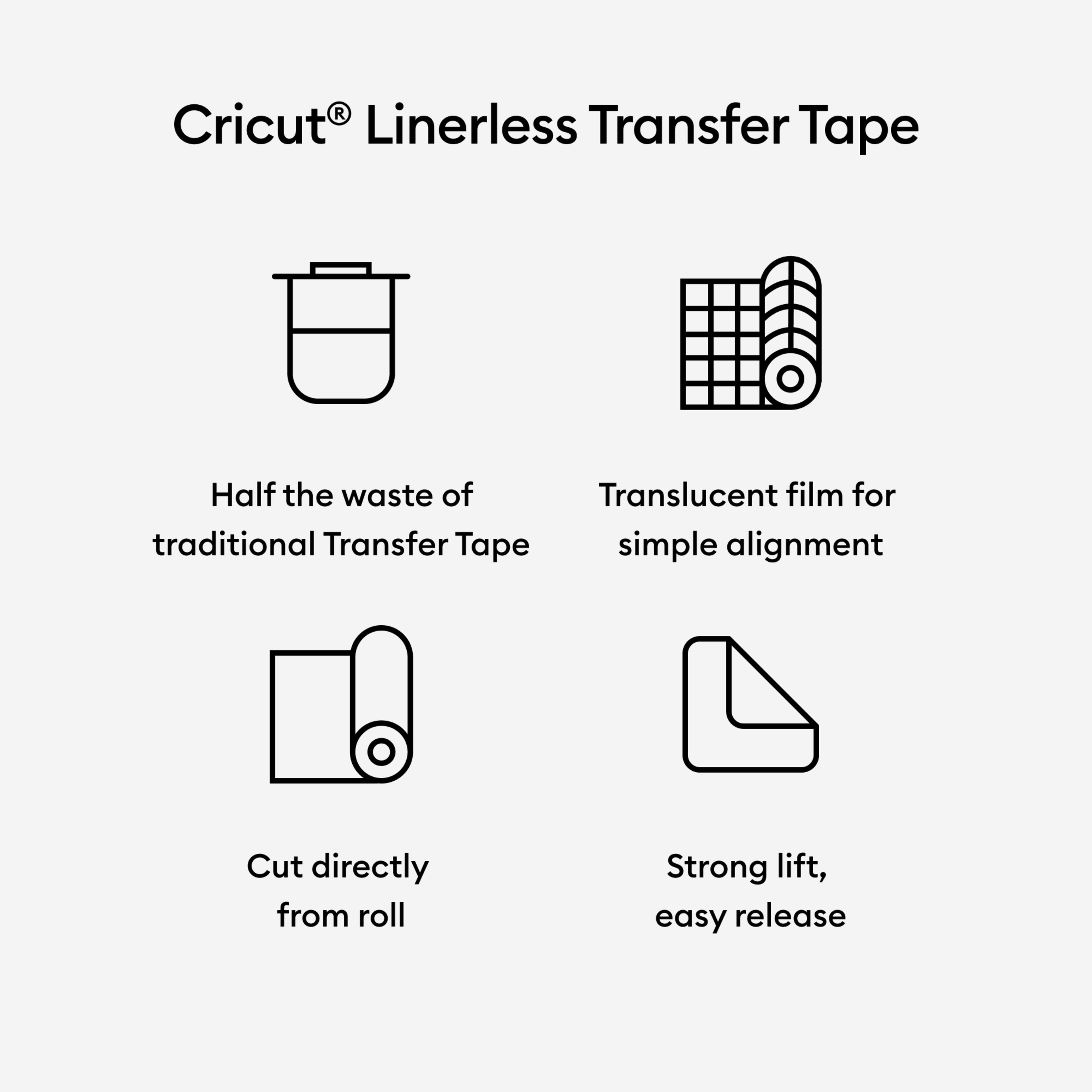 Cricut™ 75ft. Linerless Transfer Tape, Transparent
