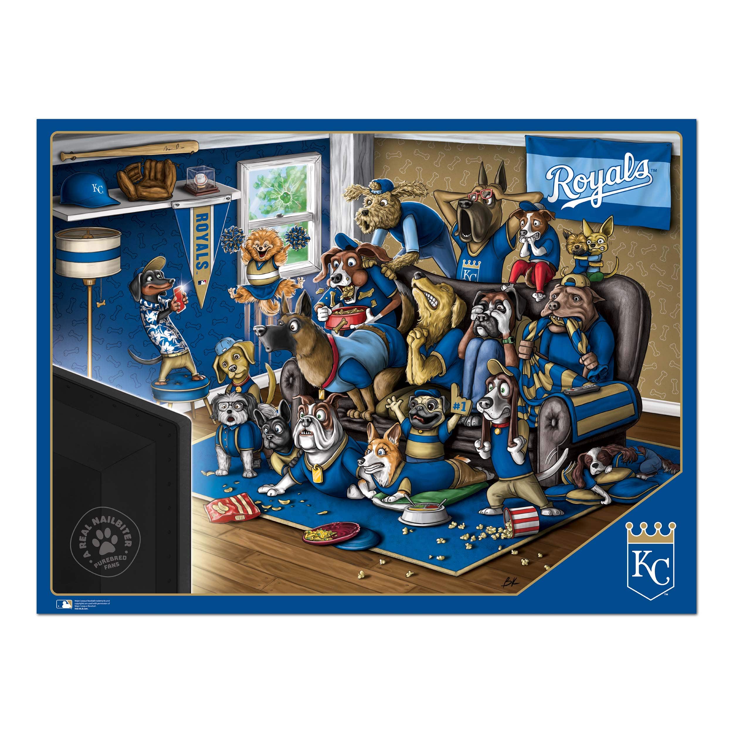 MLB Purebred Fans A Real Nailbiter 500 Piece Puzzle