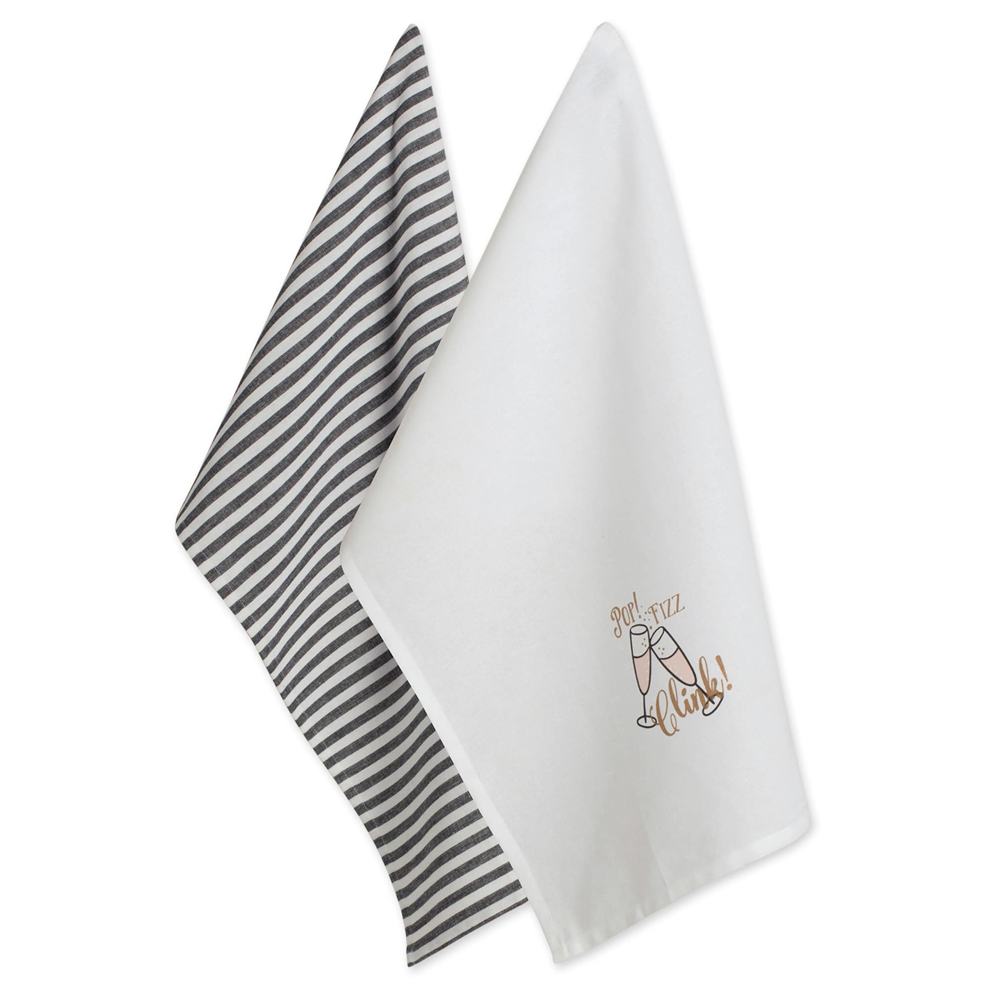 DII® Assorted Pop Fizz Clink! Printed Dishtowel (Set of 2)