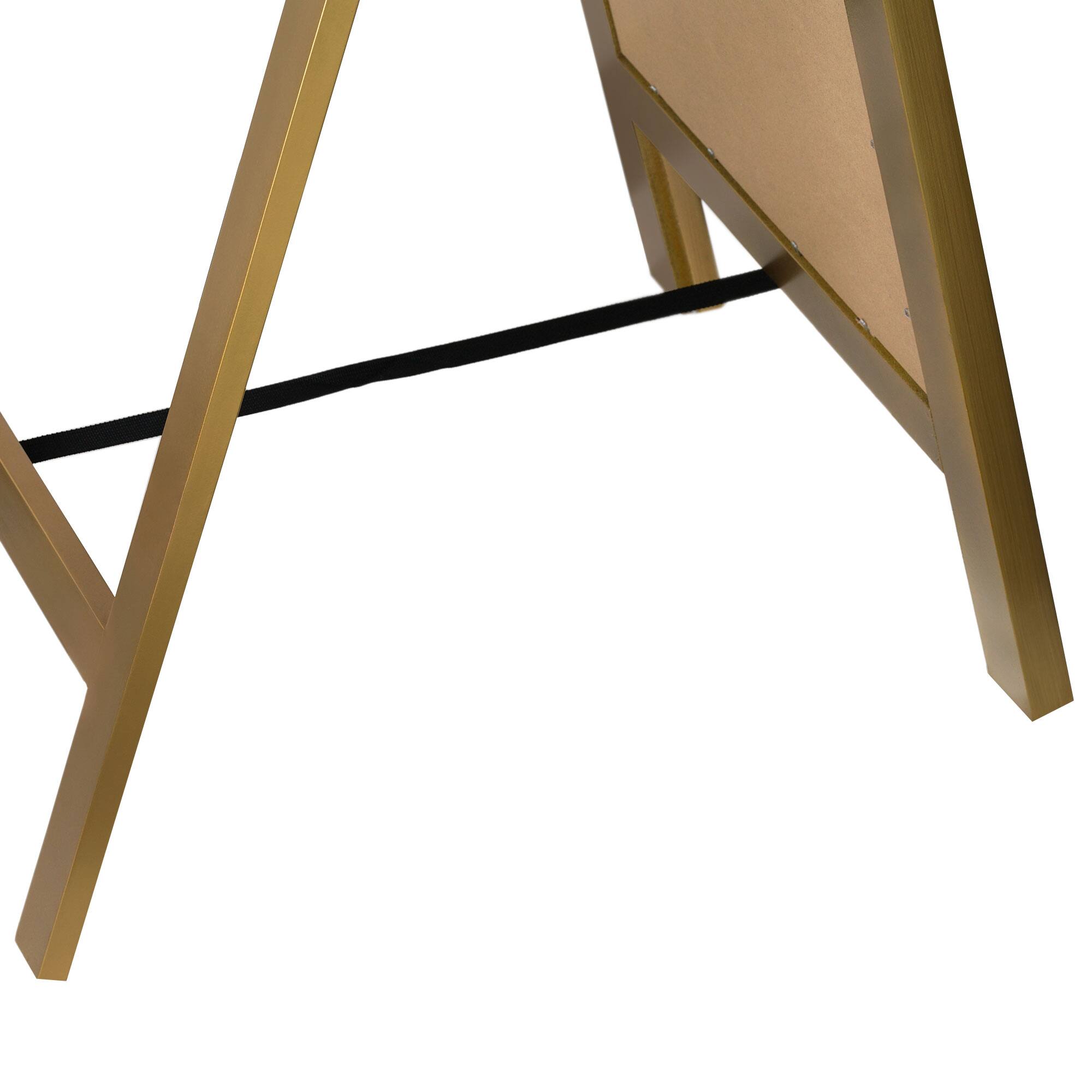 Head West Gold Full Size Free Standing Easel Dressing Mirror - 18" x 64"