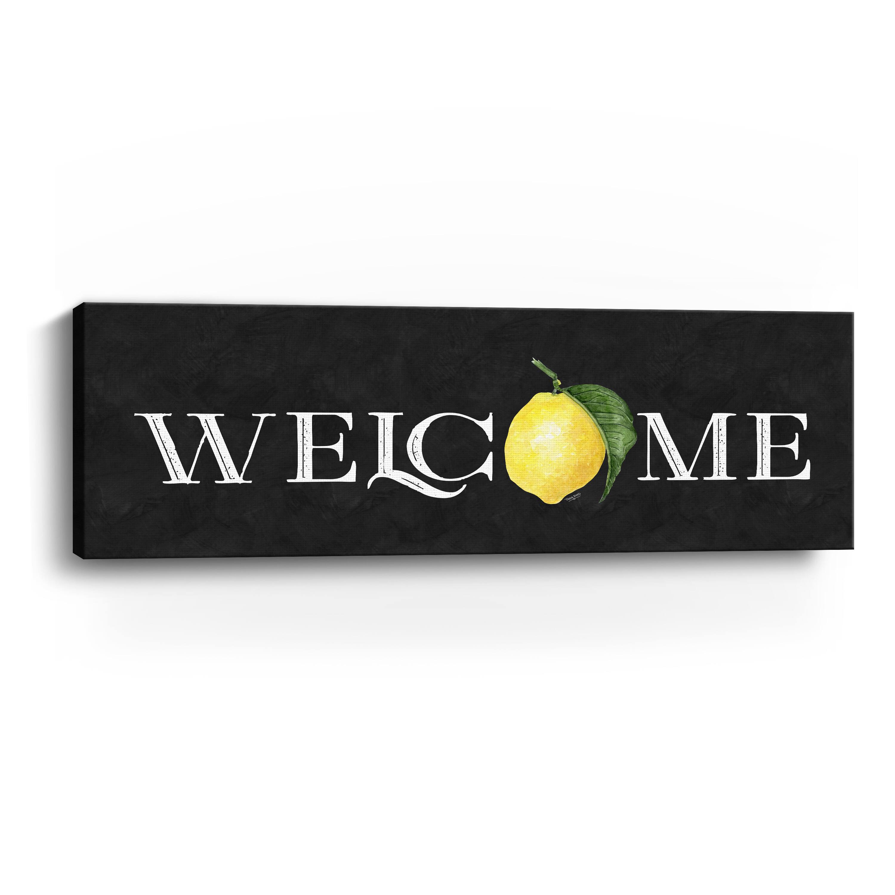 Live With Zest Sentiment Panel III Welcome Canvas Giclee