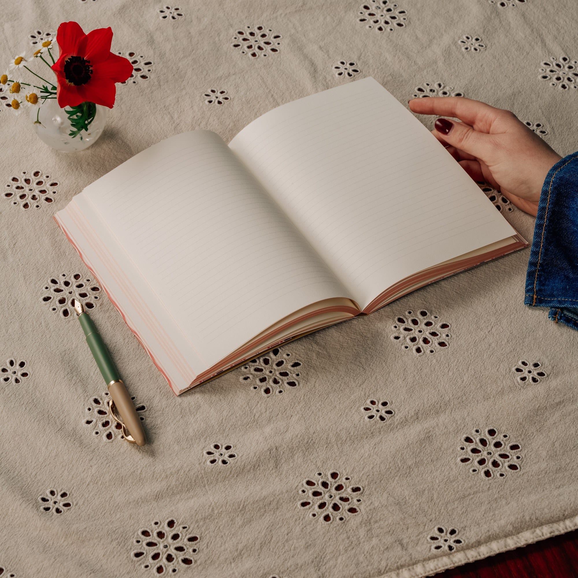 Papier 6" x 8.25" Cherry Wave Softcover Lined Notebook