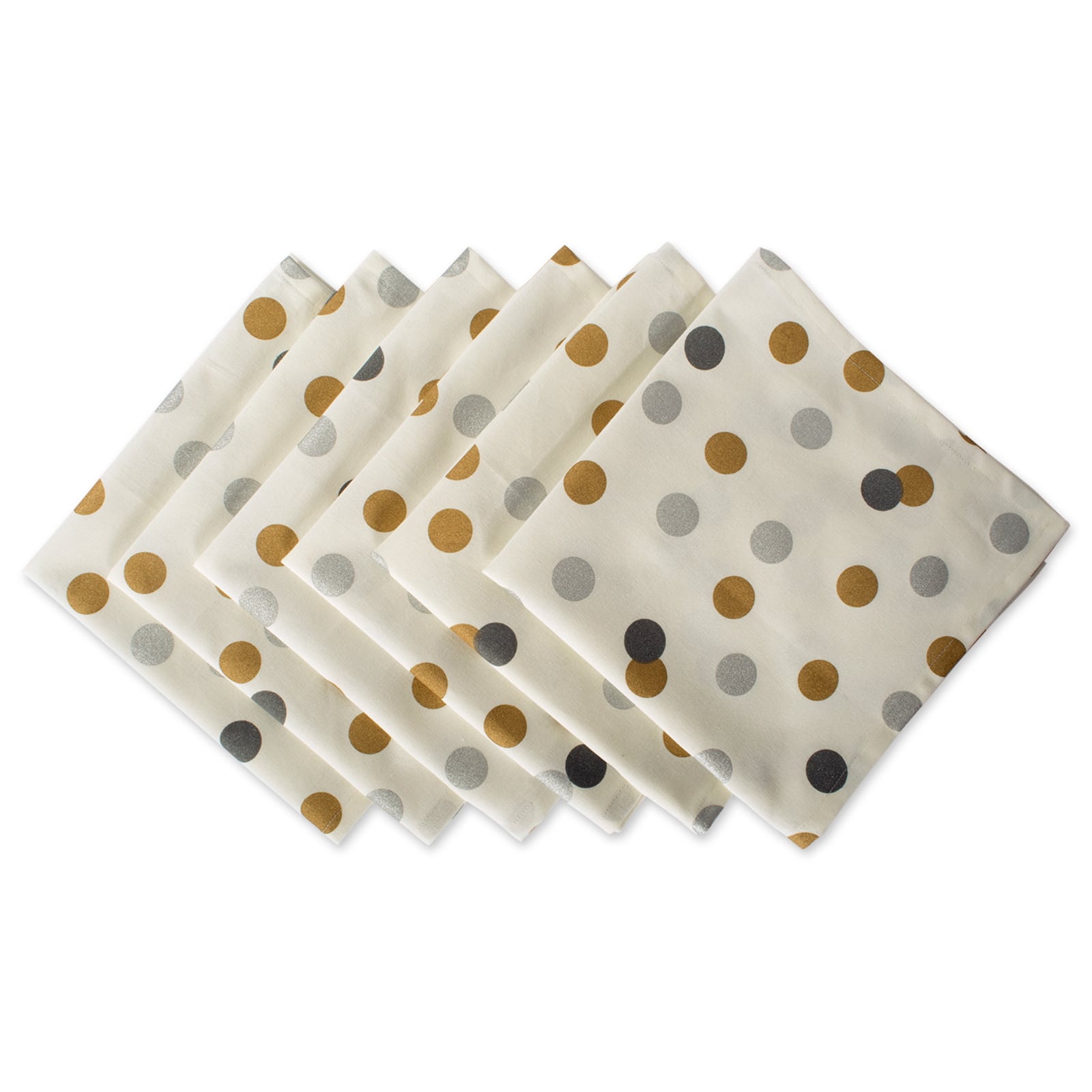 Metallic Confetti Napkin, 6ct. By Dii in Metallic Silver/Gold Dots | 20" x 20" | Michaels®
