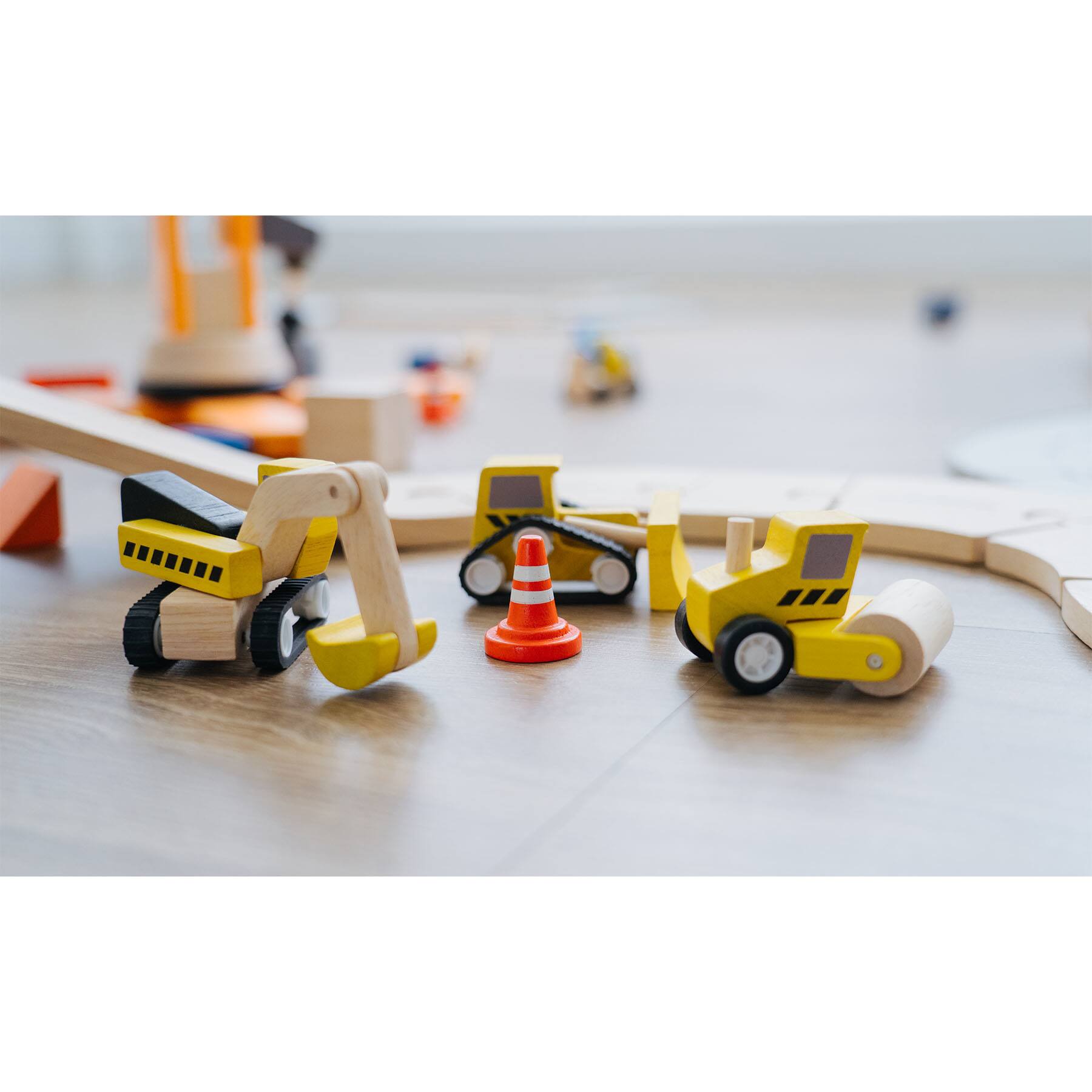 PlanToys Road Construction Wooden Playset