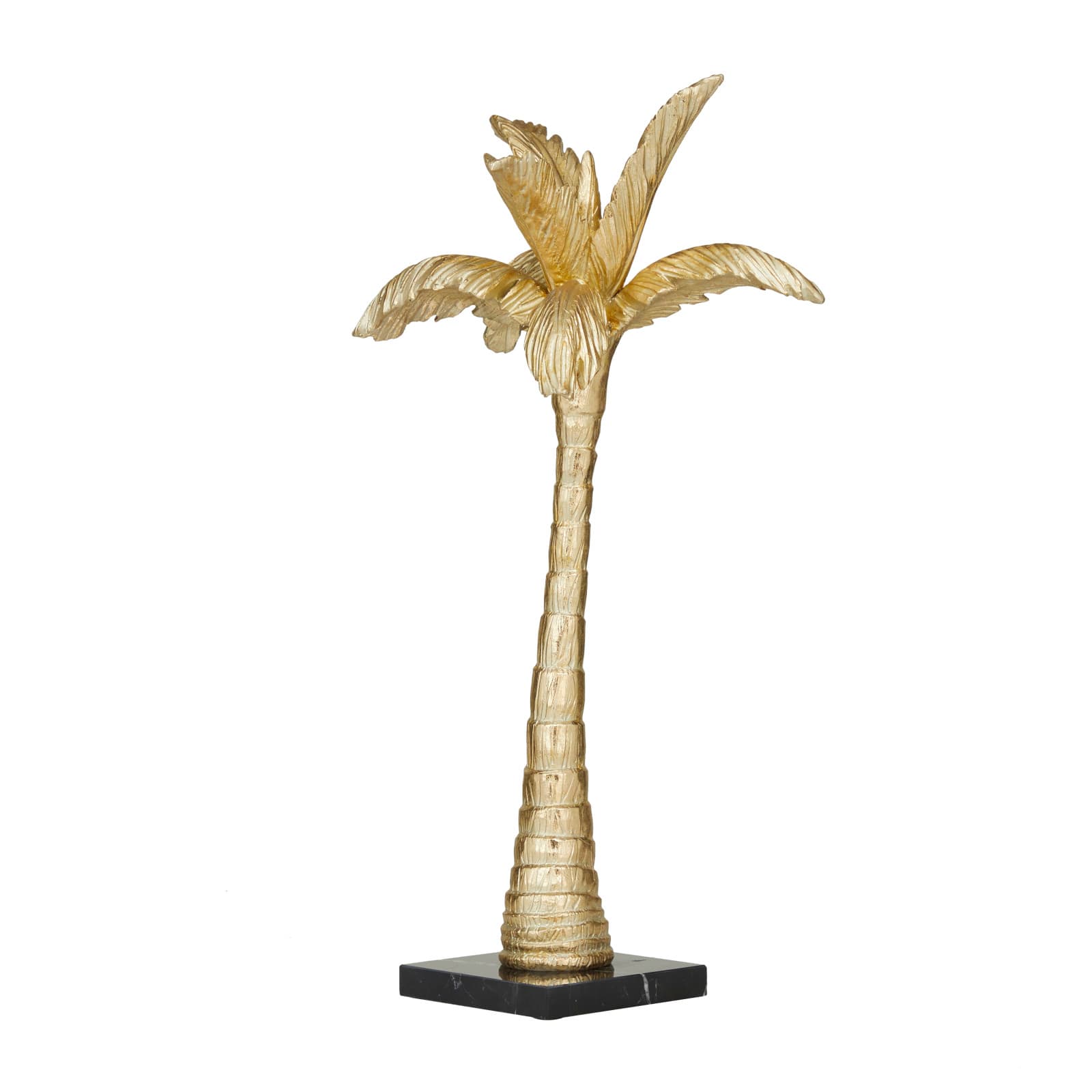 Gold Polystone Coastal Nature Sculpture, 9" x 7" x 20"