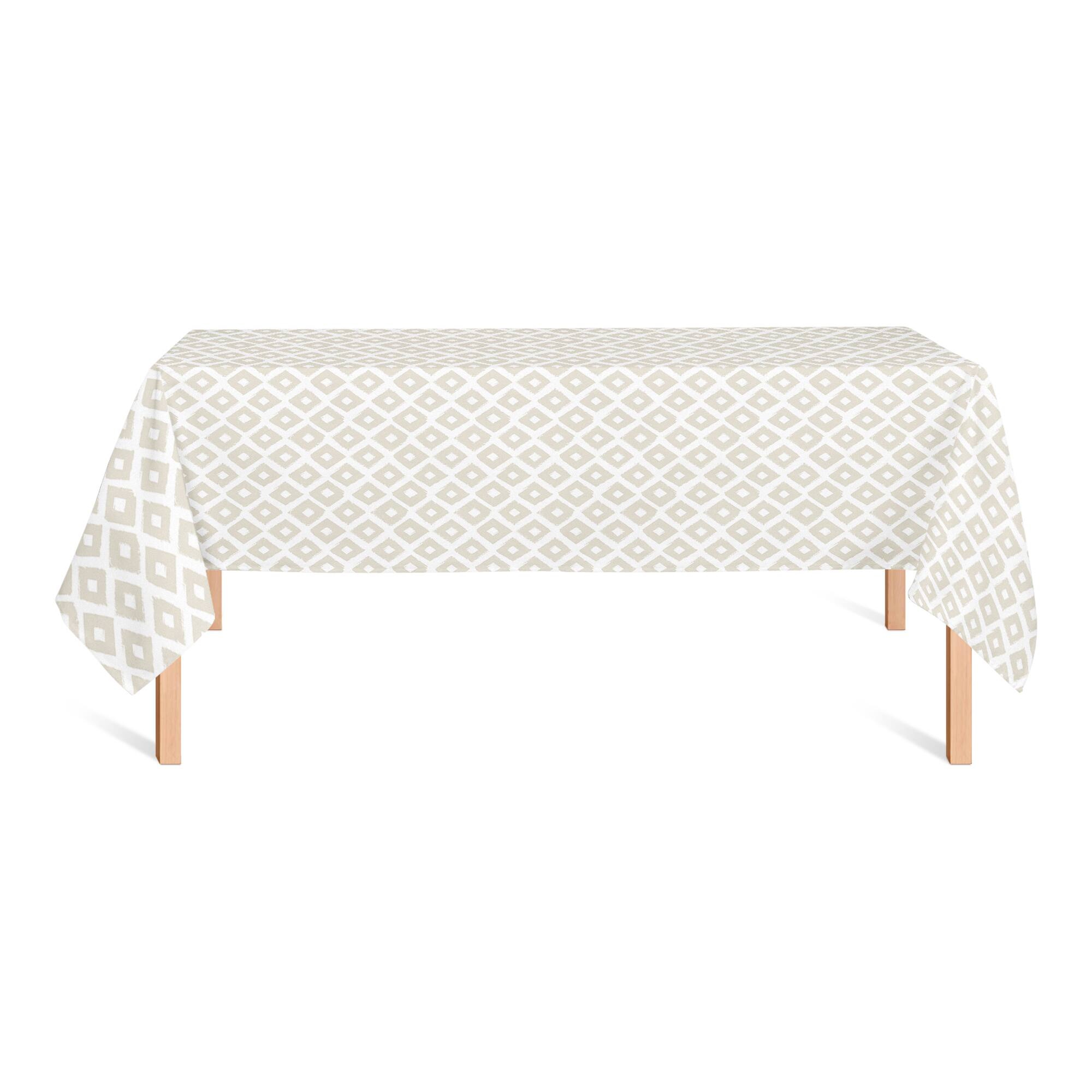 Gray Brush Diamond Tablecloth