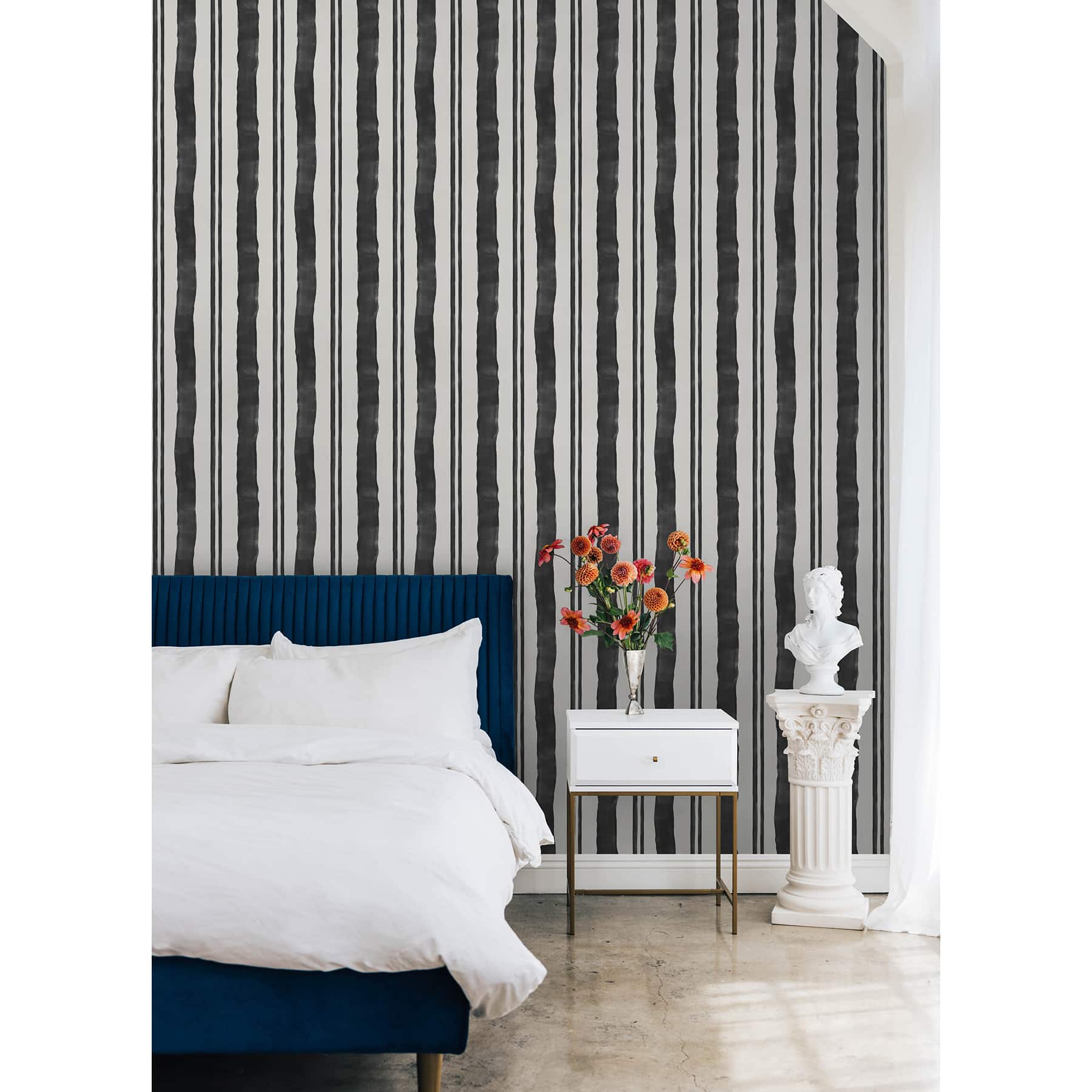 RoomMates Mr. Kate Winston Watercolor Stripe Peel & Stick Wallpaper