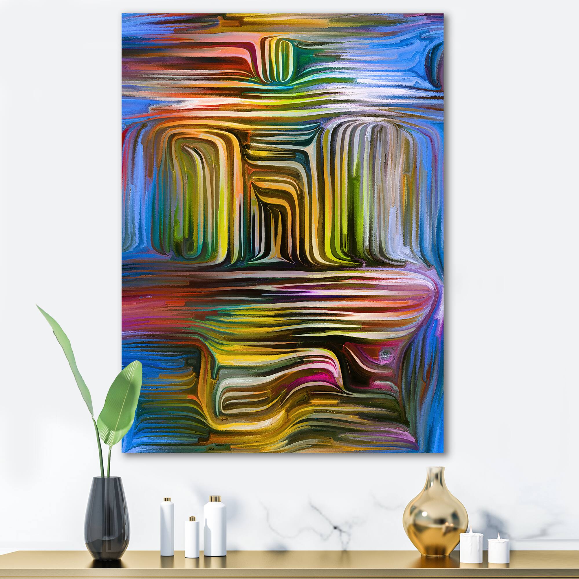 Designart - Colour Fusion VIII - Modern Canvas Wall Art Print