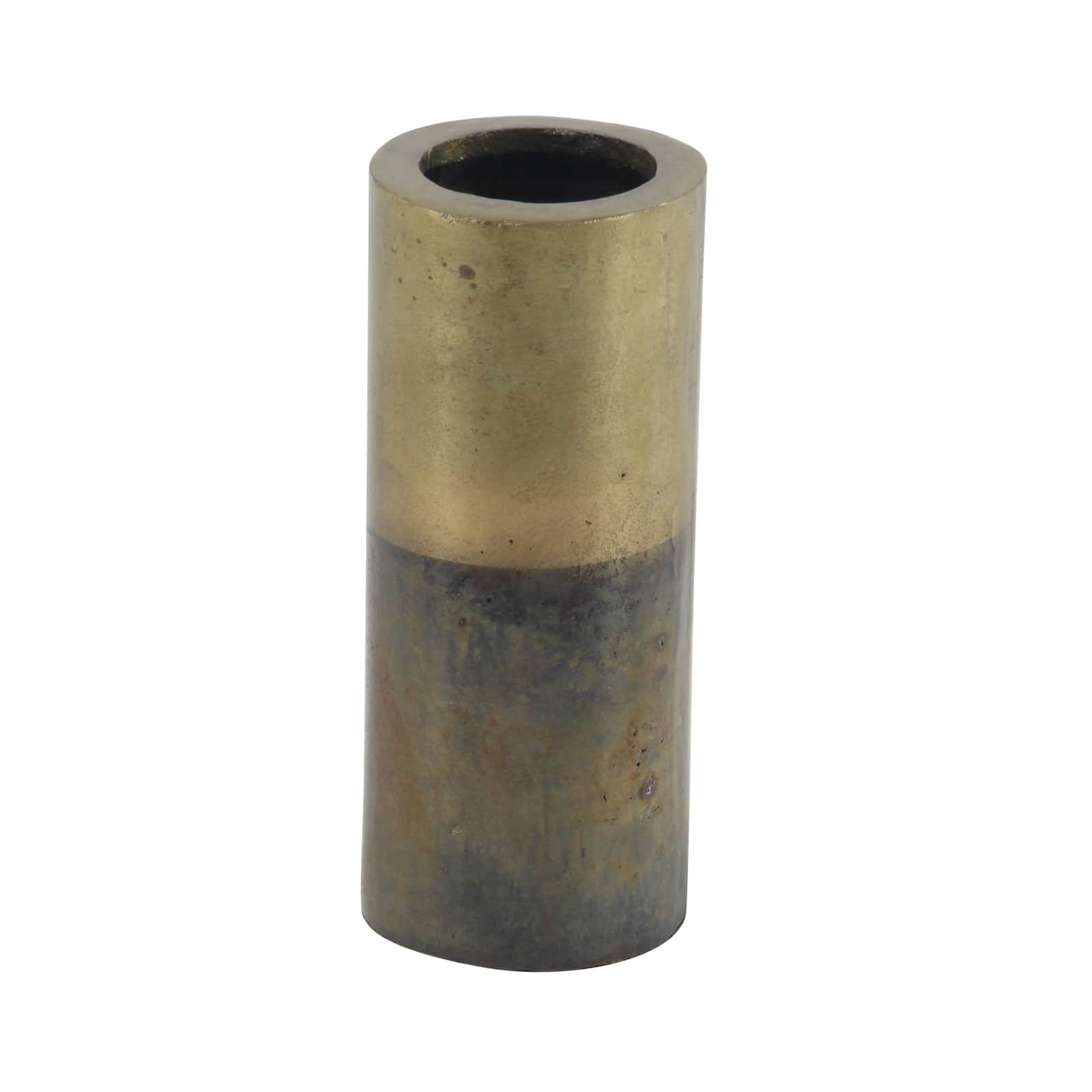 10" Brown Aluminum Rustic Vase