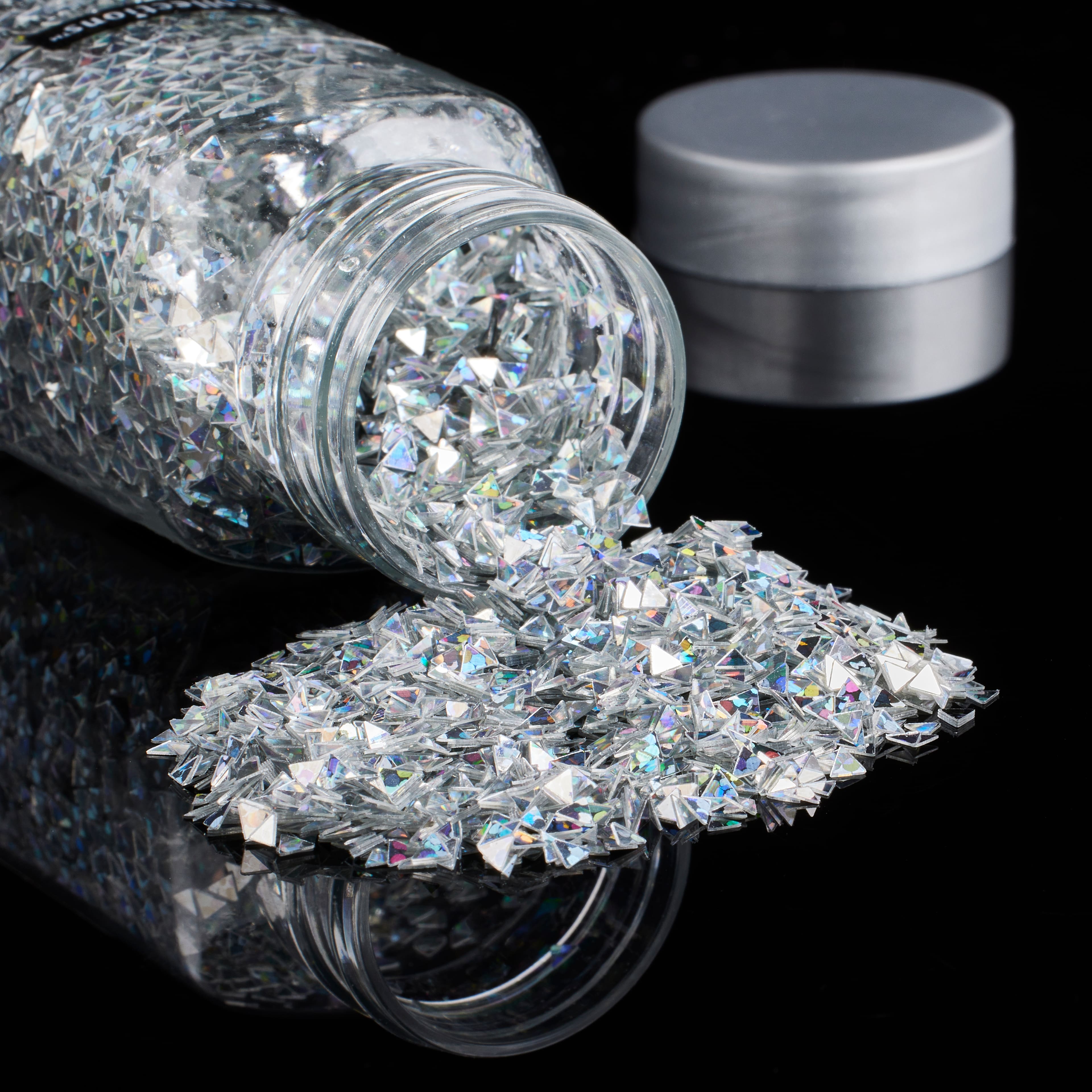 12 Pack: Silver Triangles Super Chunky Glitter by Recollections™