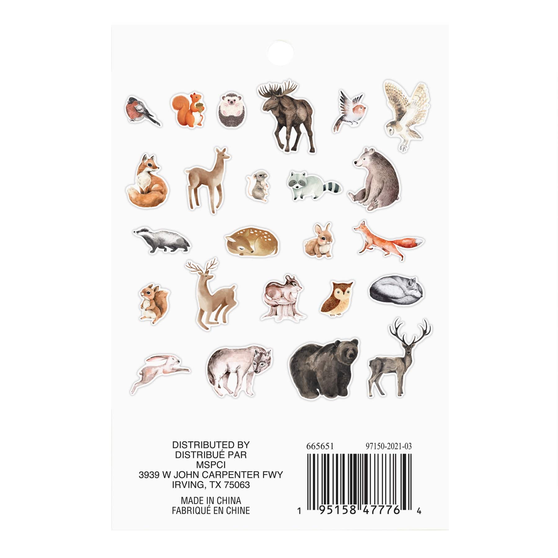 12 Pack: Woodland Animals Die Cut Stickers by Recollections™