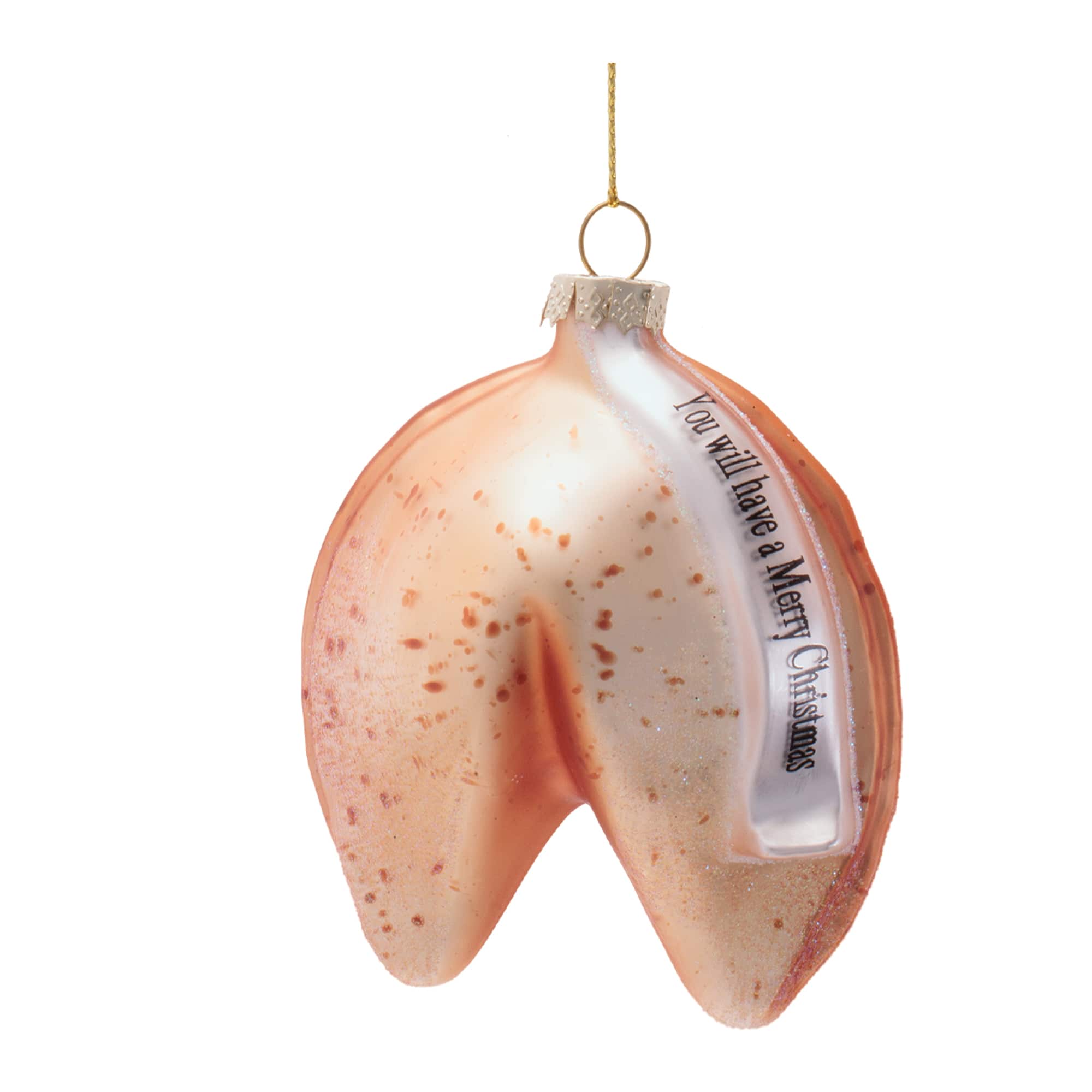Melrose 3.75" Glass Fortune Cookie Ornaments, 6ct.